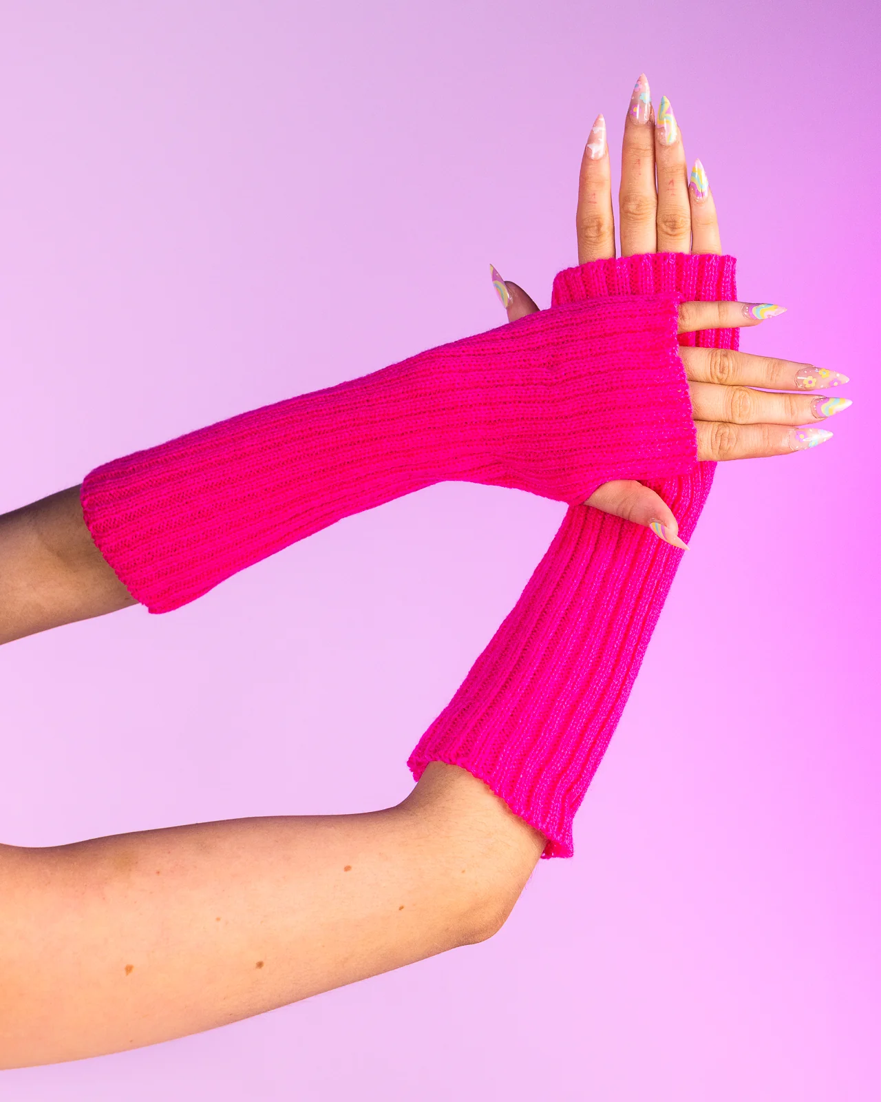 12" Basic Solid Arm Warmers (Pair) - Image 2