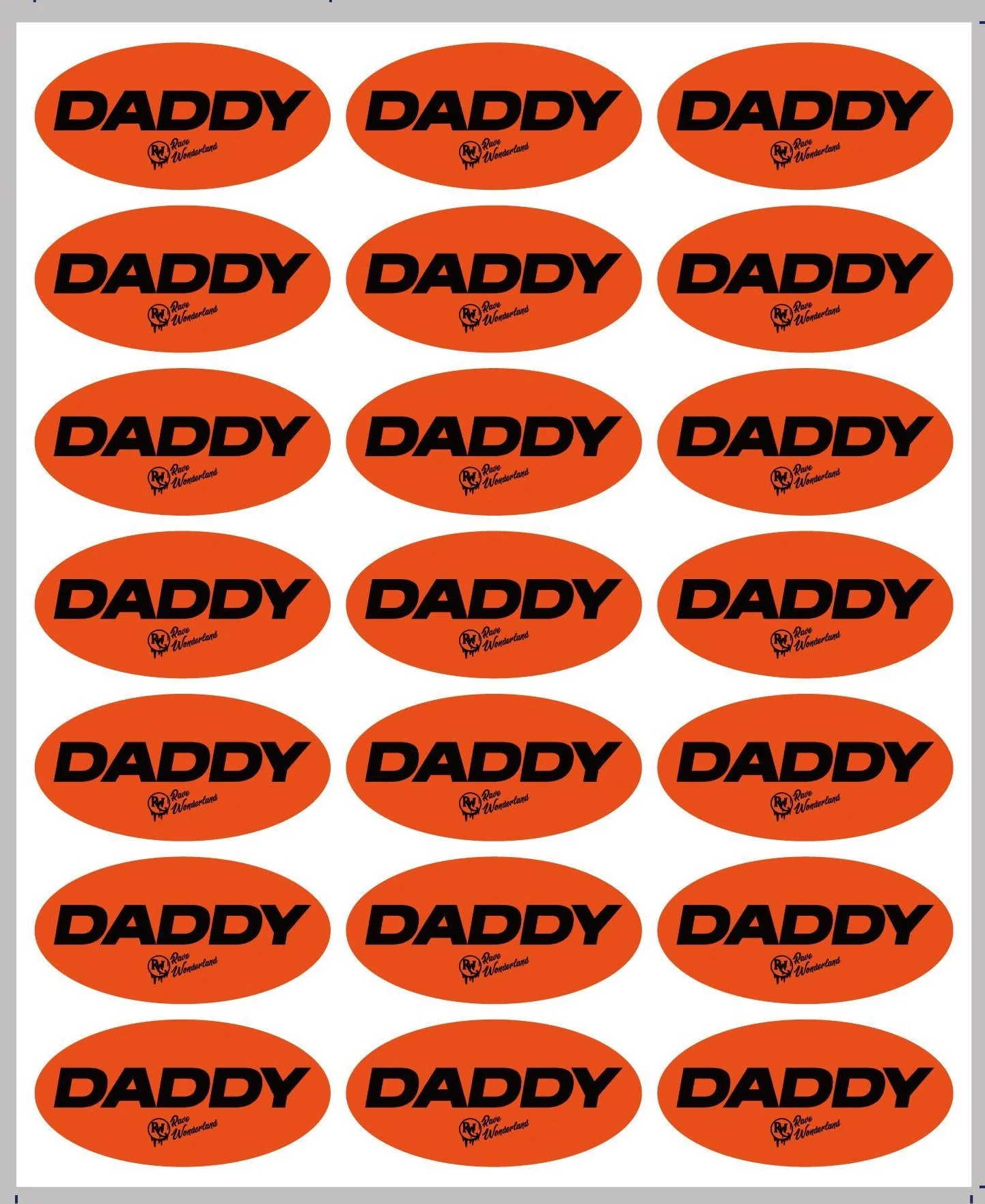 21pc DADDY Sticker Sheet - Image 4