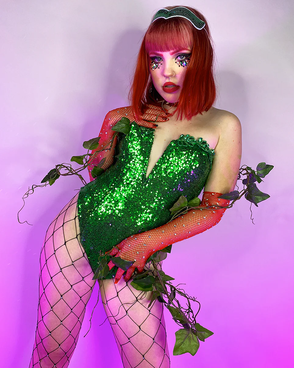2pc Poison Ivy Sequin Costume - Image 8