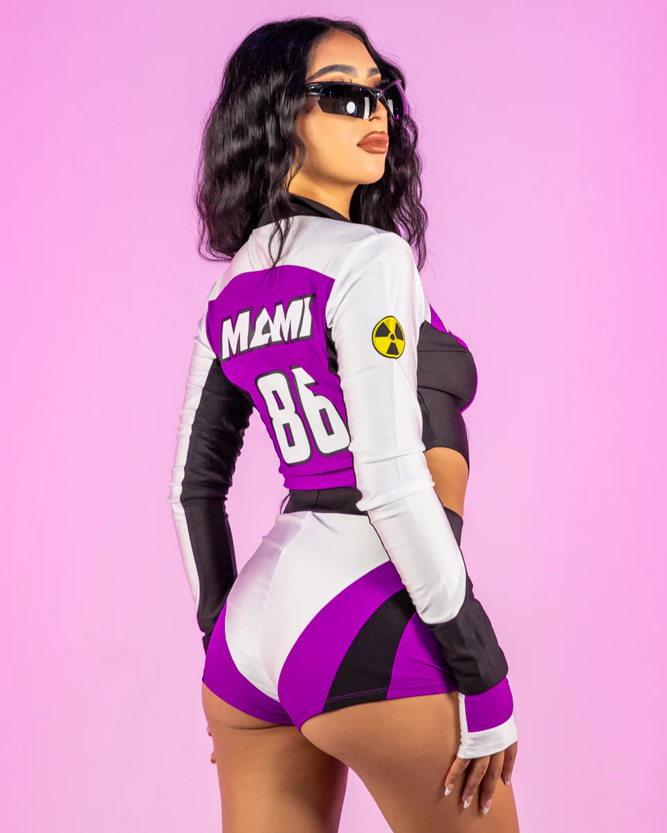 5pc Purple Moto Mami Costume - Image 7