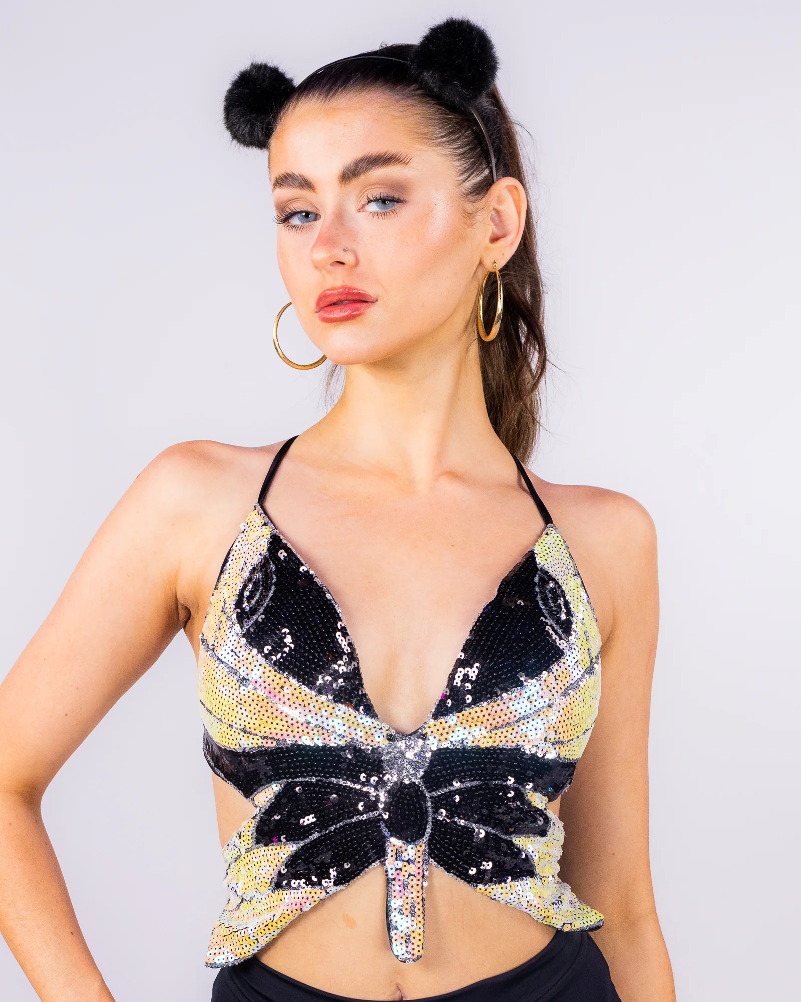 Black Monarch Women's Butterfly Top - Image 3
