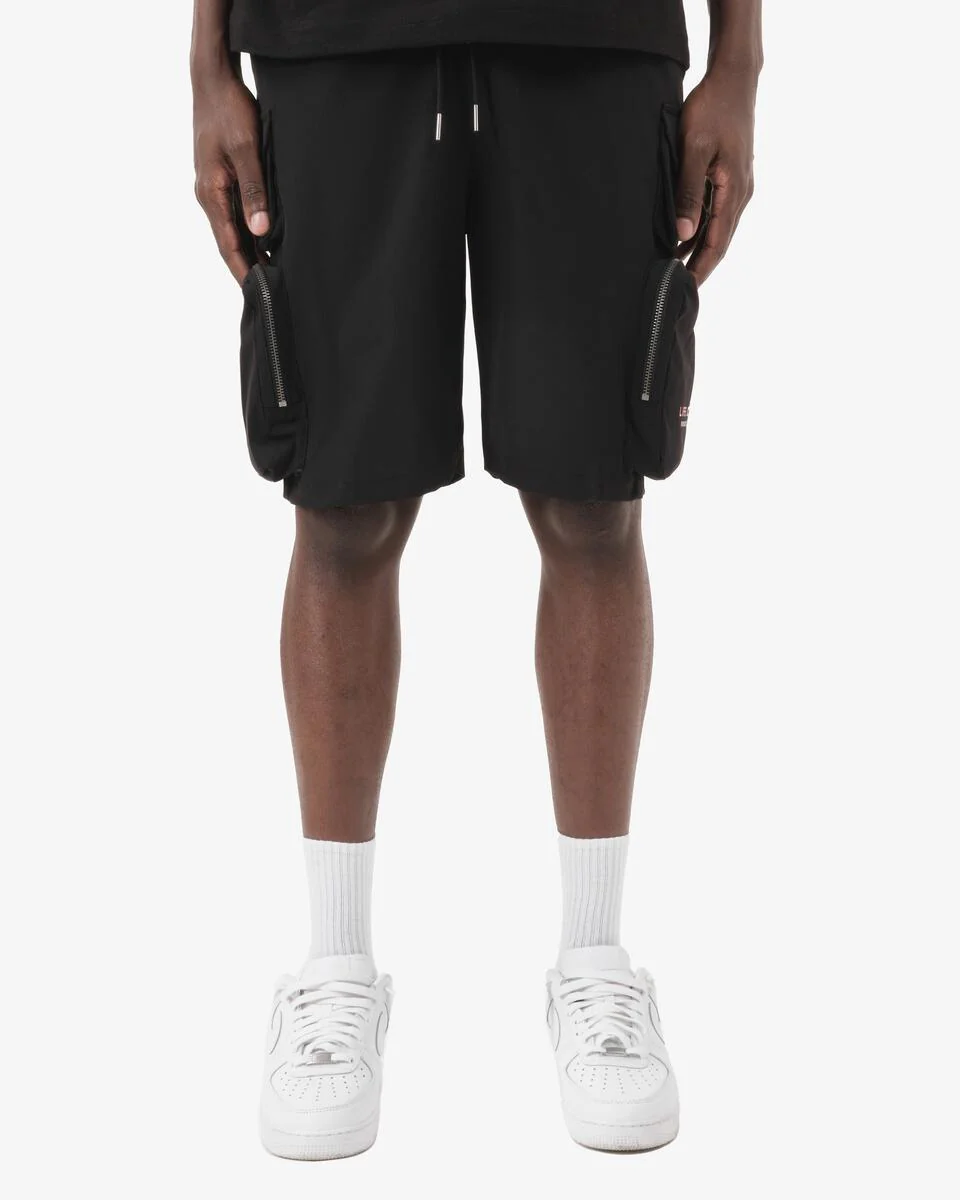 Black Nylon 7 Inch Inseam Shorts - Image 7