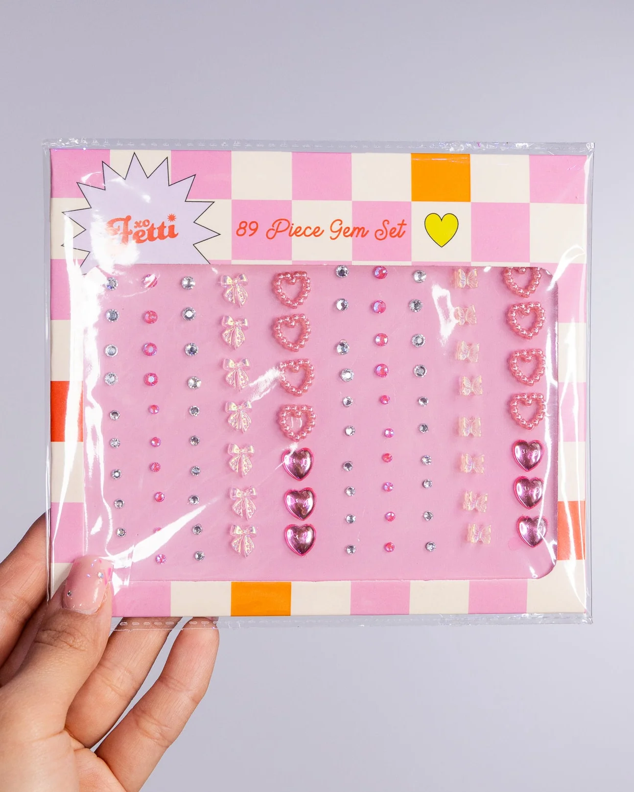 Bow & Heart Women's Face Gem Jewel Pack