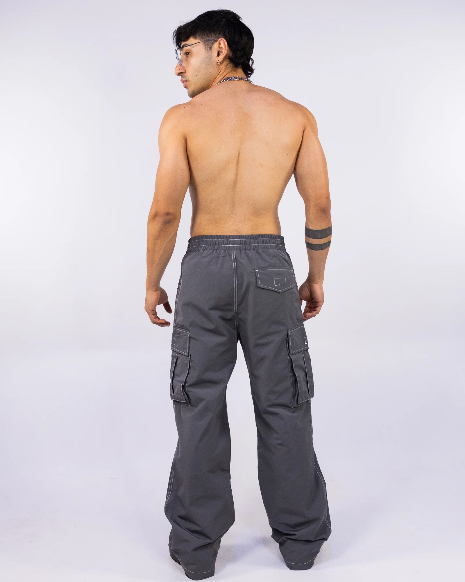 Campus Gray Men's Cargo Pants - Image 4