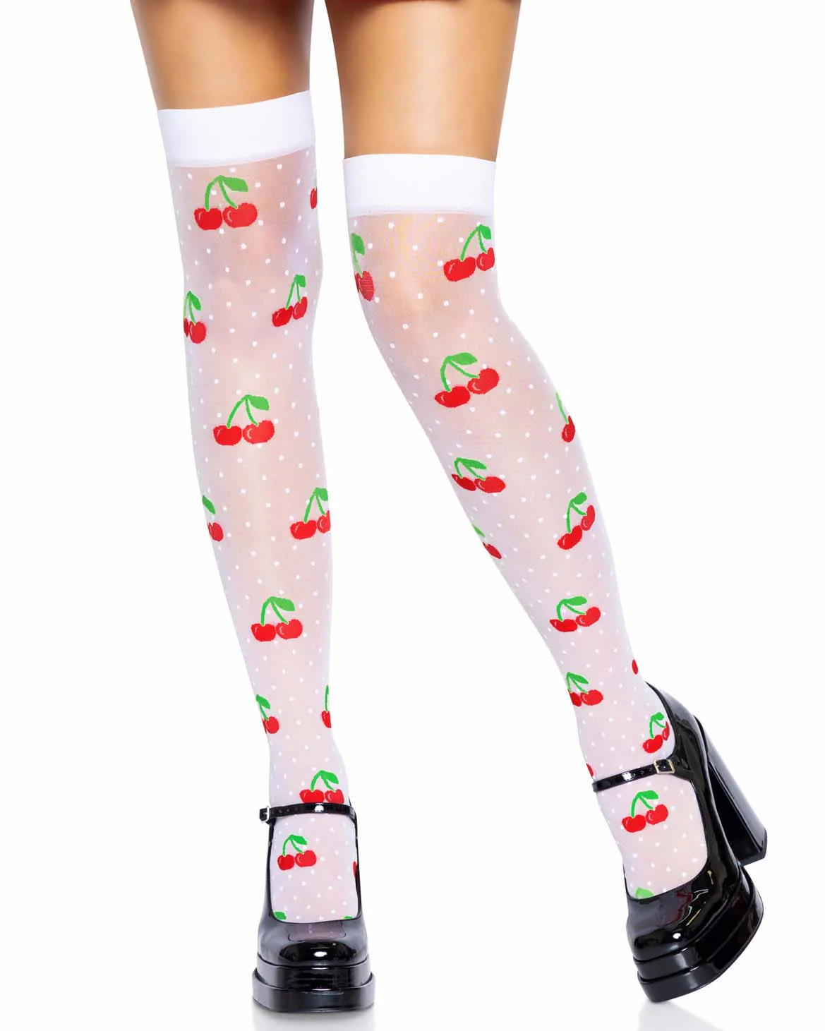 Cherry Women's Sheer Thigh Highs - Image 6