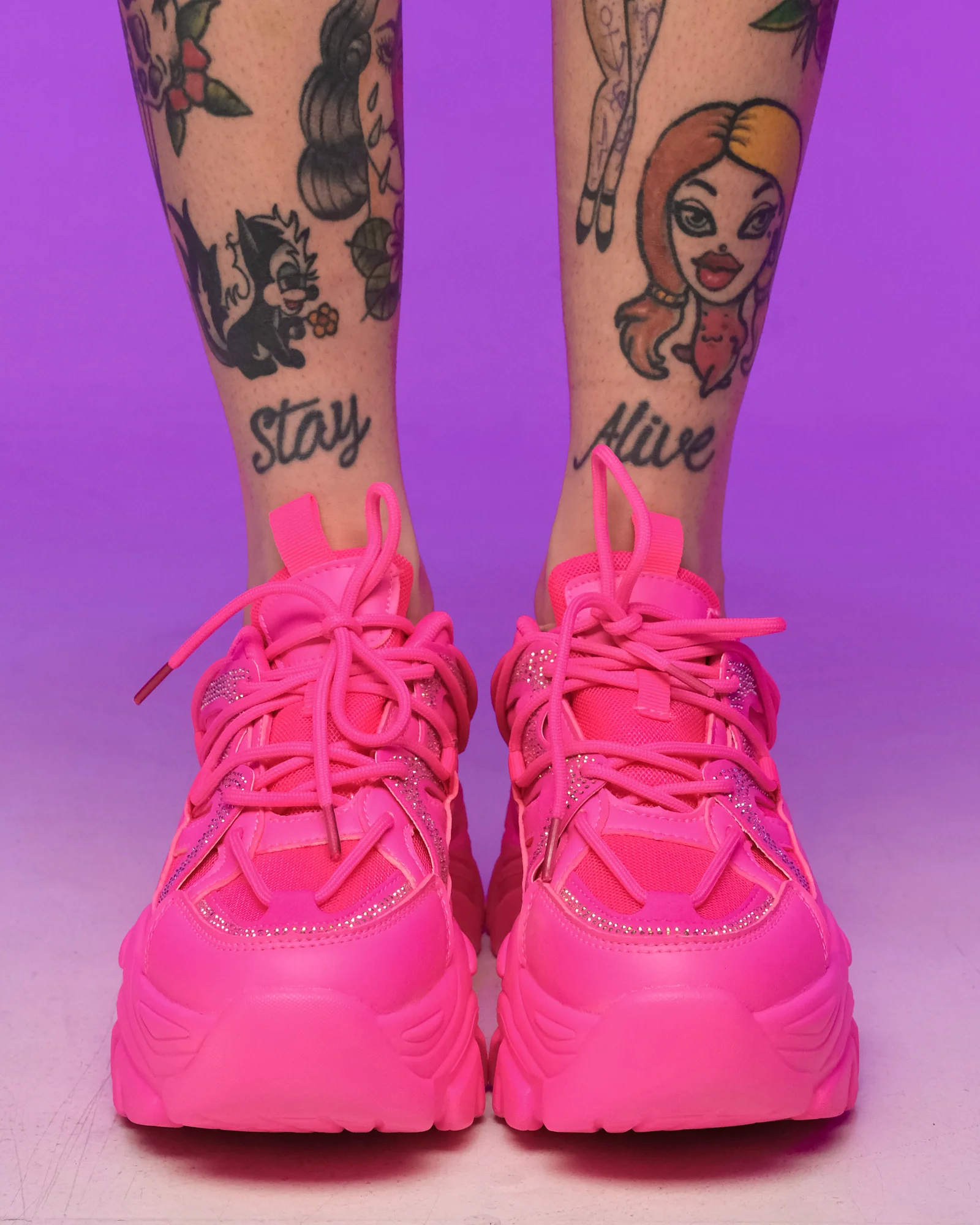 Hot Pink Steppin' Out Sneakers - Image 6