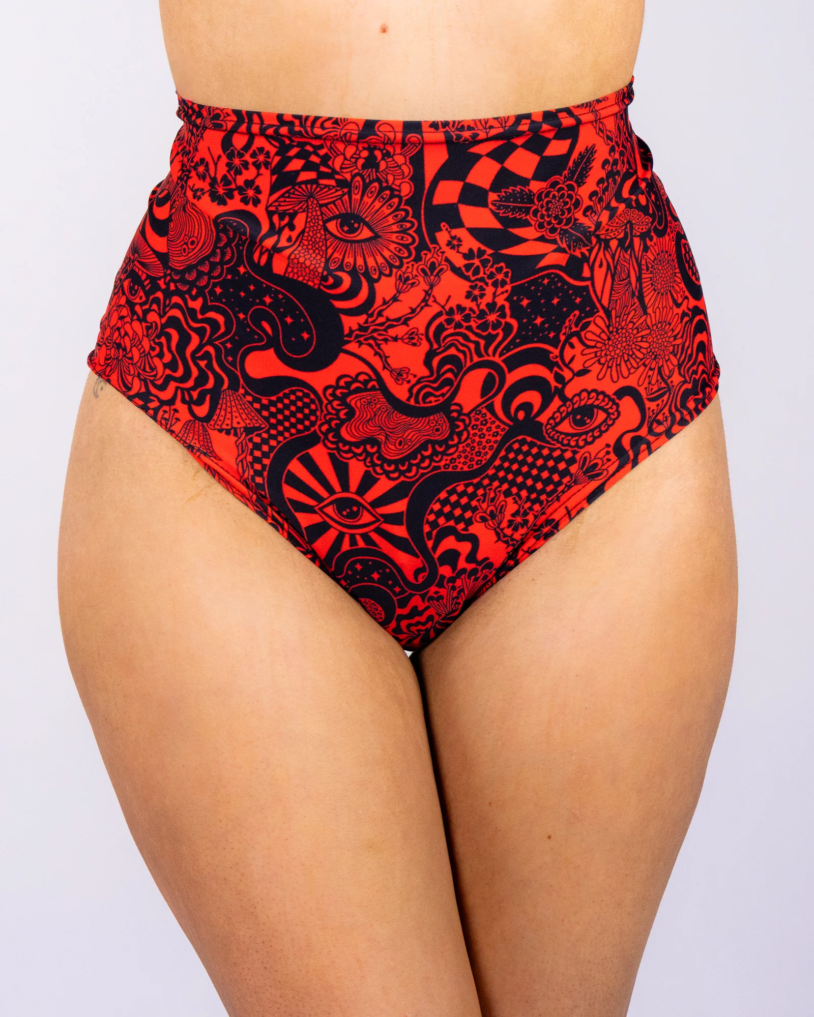 Crimson Zenith Women's Lace-Up High-Waist Booty Shorts - Image 3