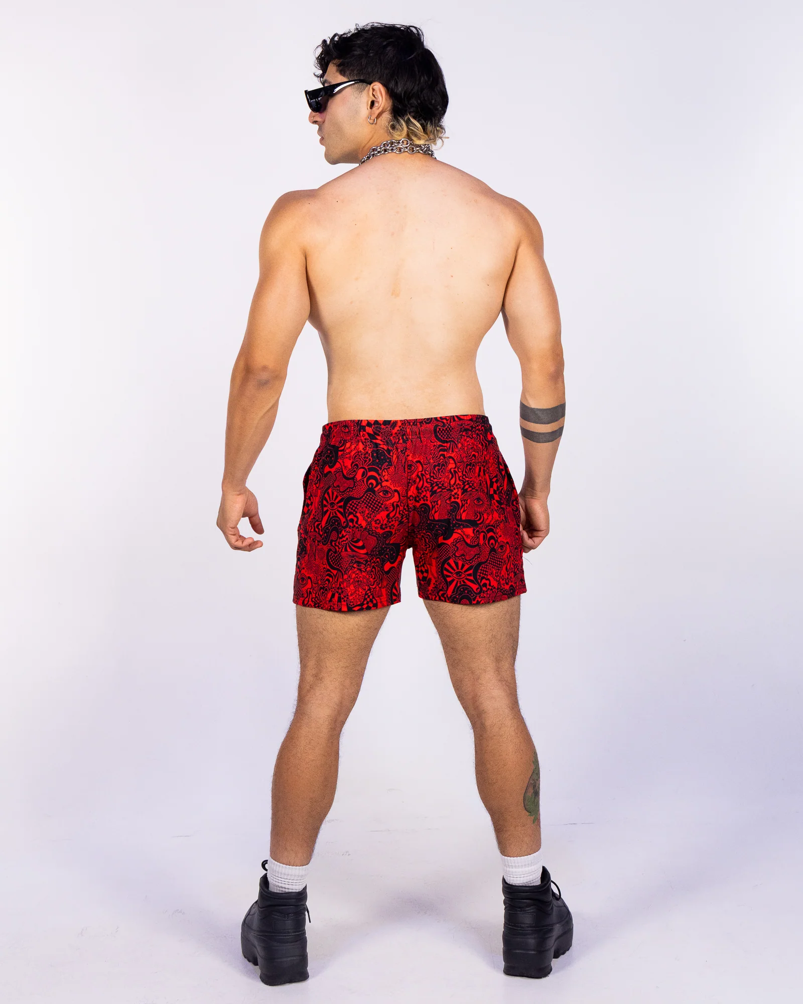 Crimson Zenith Men's Drawstring Shorts - Image 4