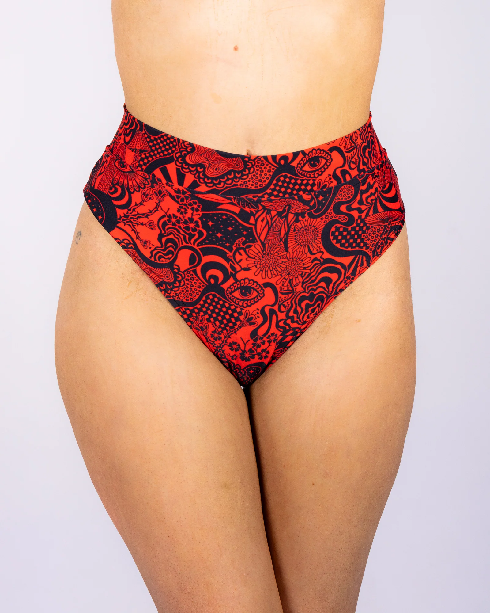 Crimson Zenith Scrunch Cheeky Shorts