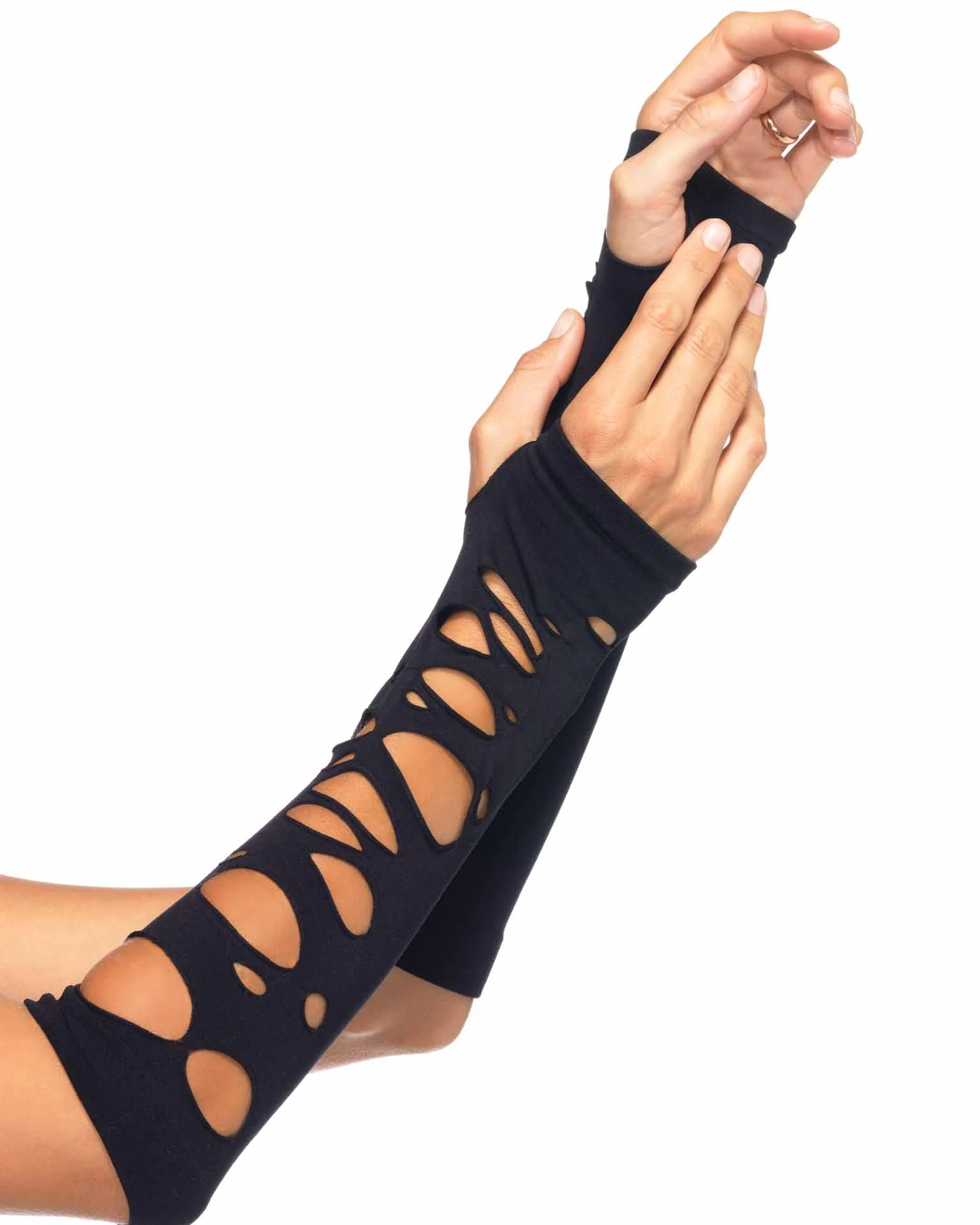 Distressed Torn Arm Warmers - Image 4