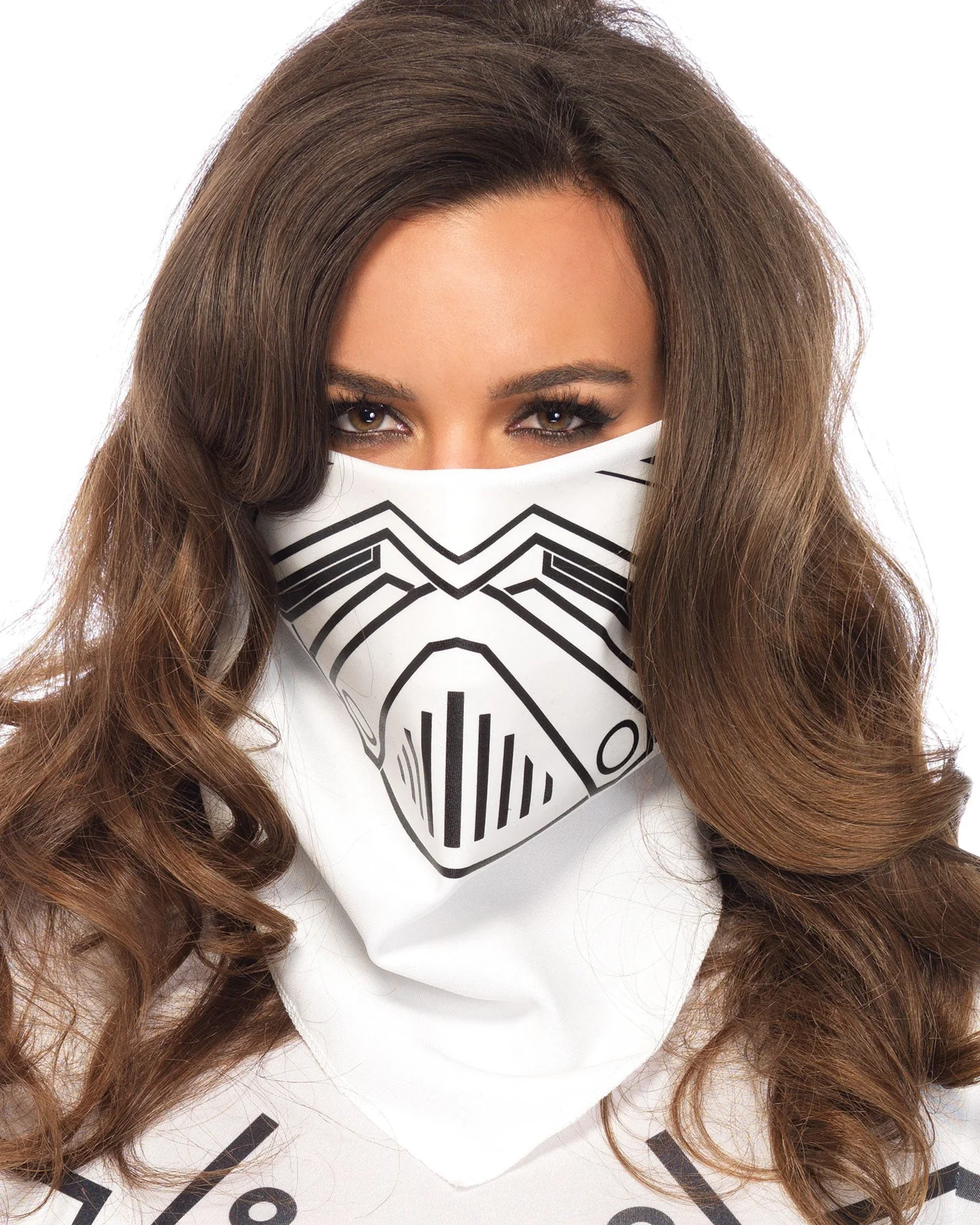 Evil Robot White Unisex Bandana - Image 4