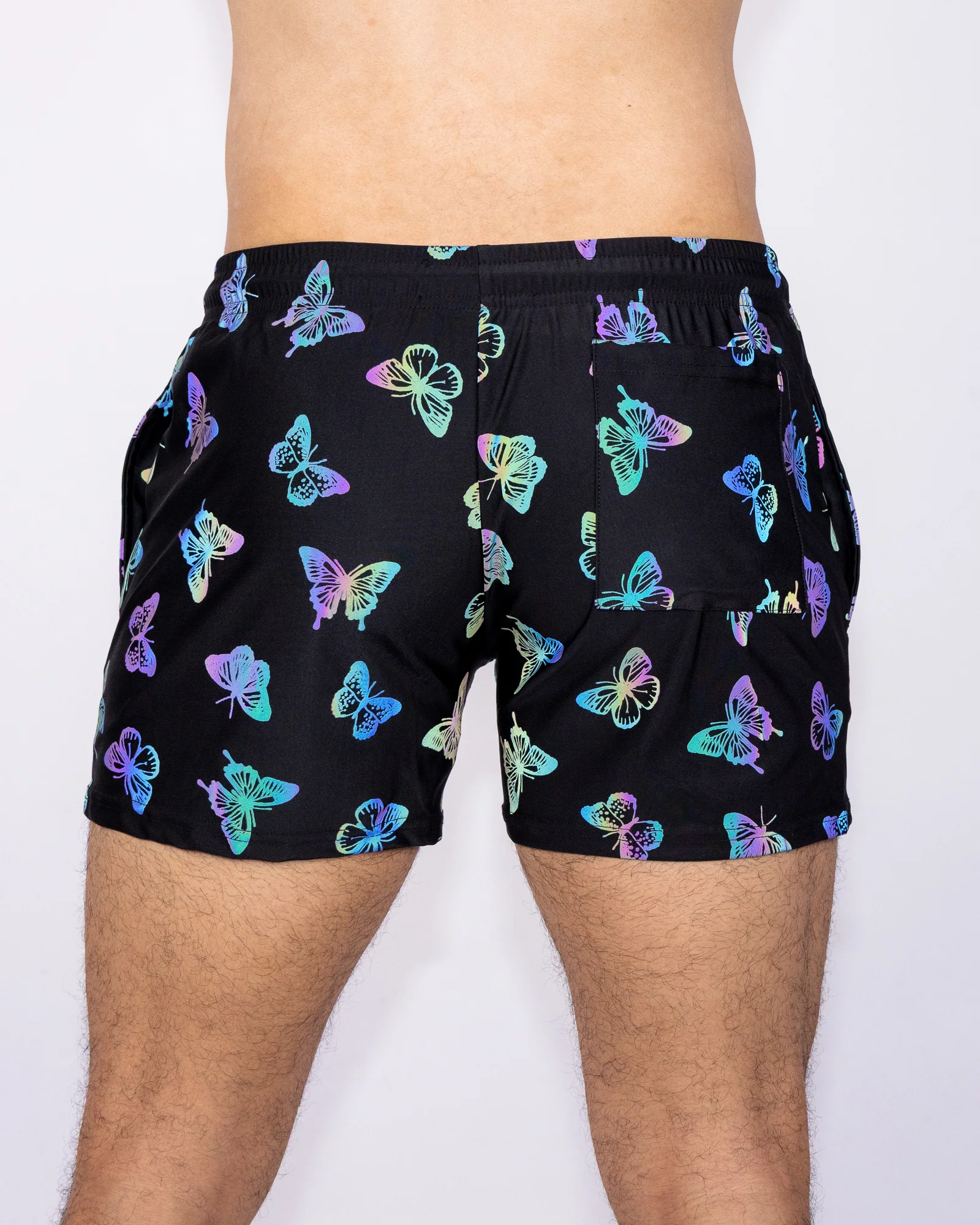 Flash Reflective Butterfly Drawstring Shorts - Image 7