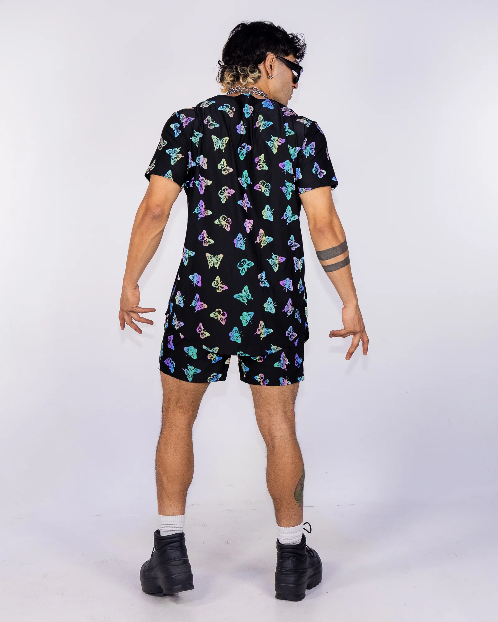 Flash Reflective Butterfly Drawstring Shorts - Image 9