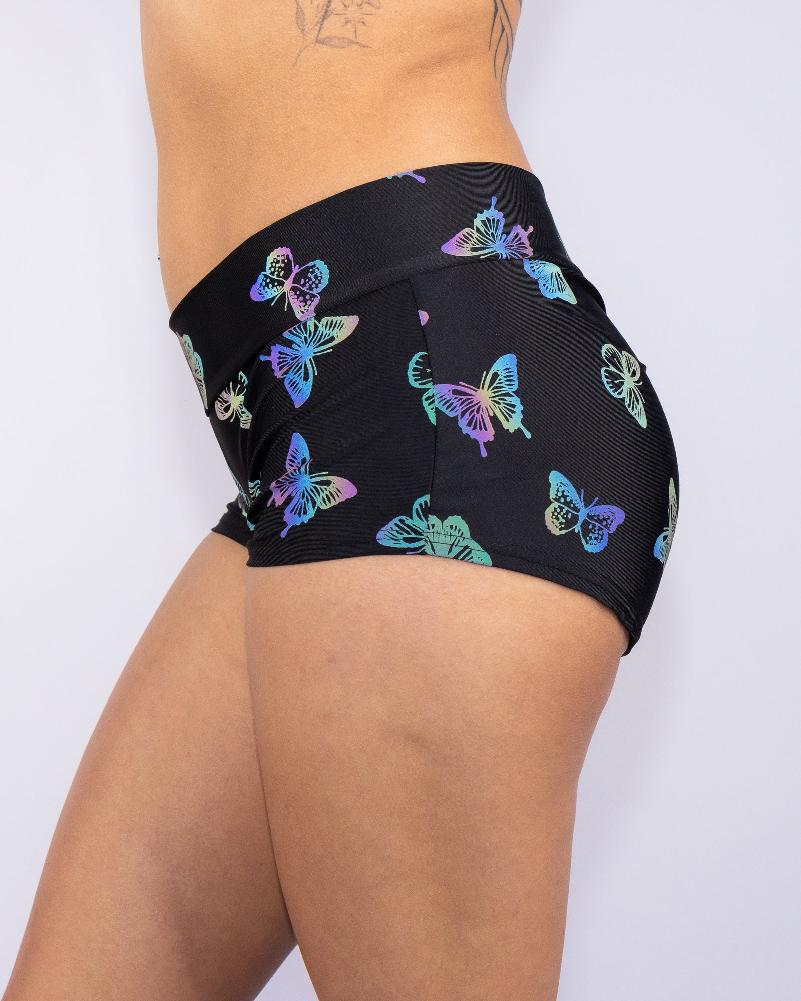 Flash Reflective Butterfly Women's Scrunch Boy Shorts - Image 4