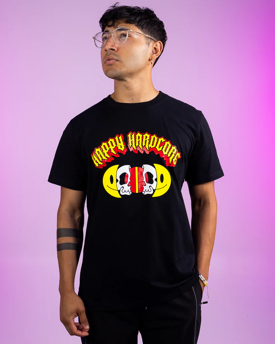 Happy Hardcore Smiley Men's T-Shirt - Image 2