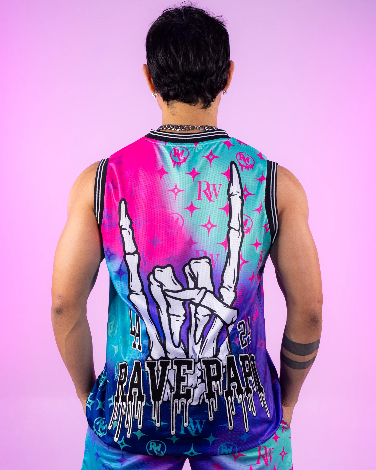 Dark Rave Papi Basketball Jersey - Image 5