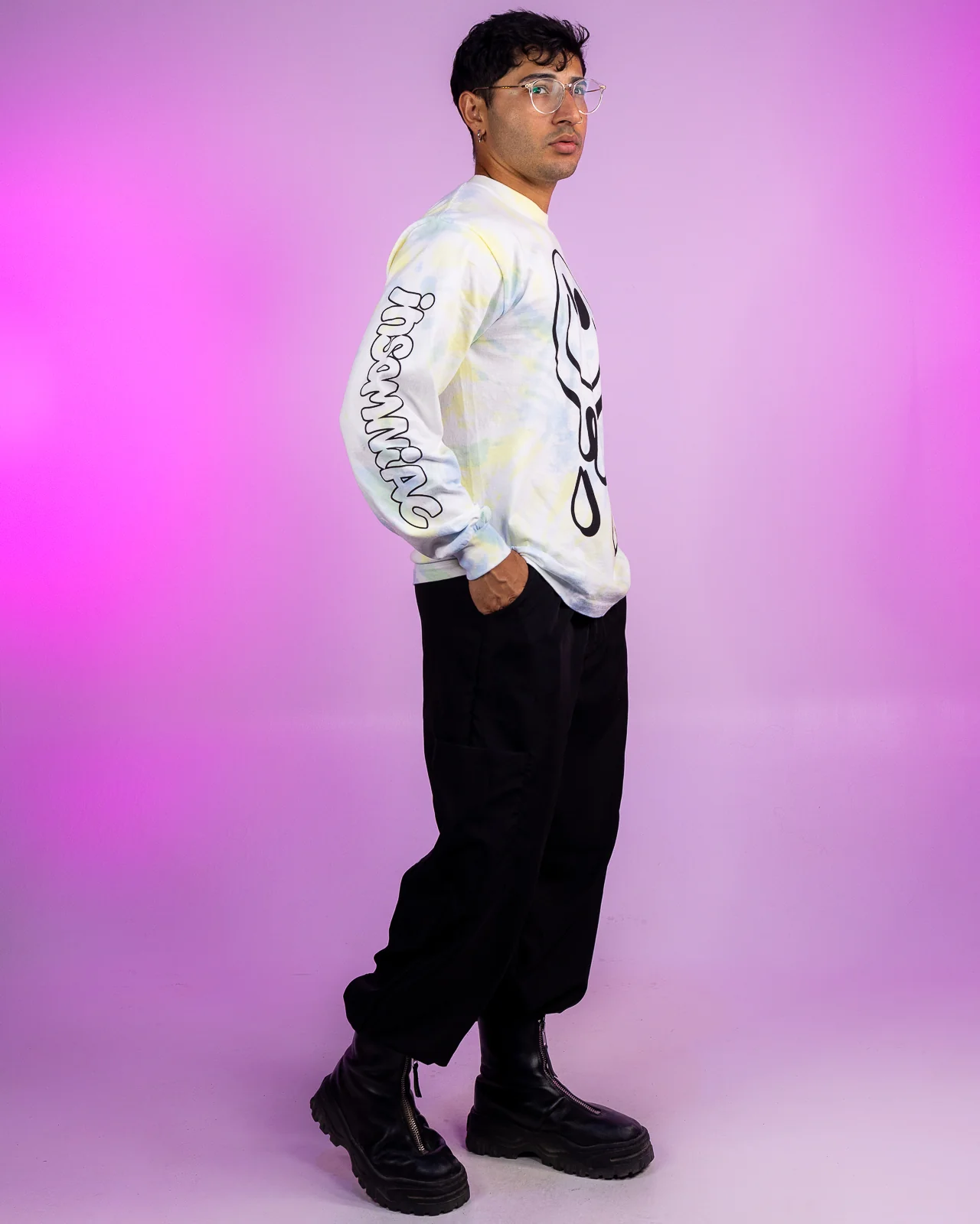 Insomniac Melted Smiley Tie Dye L/S Tee - Image 6