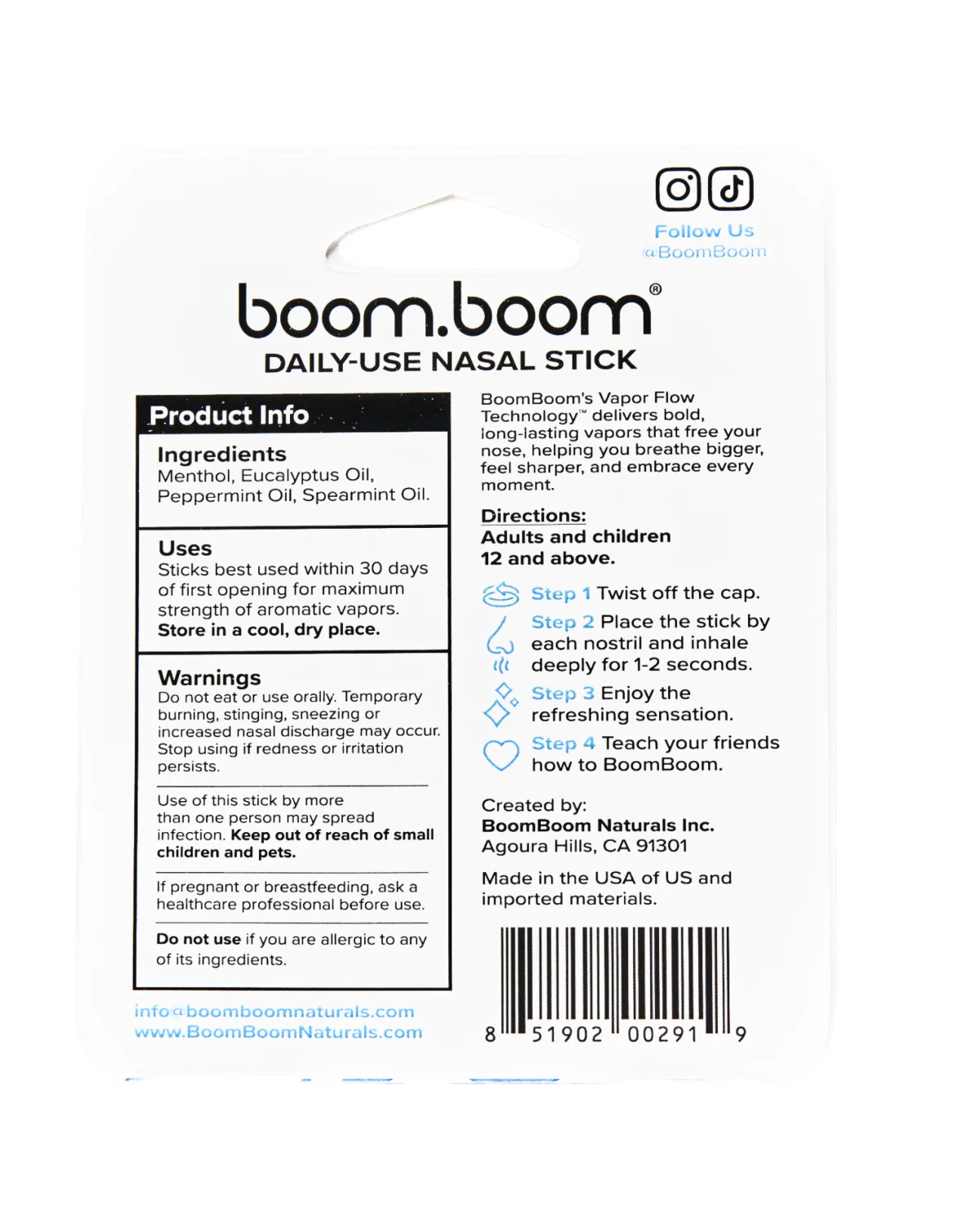 Mint BoomBoom Nasal Inhaler - Image 3