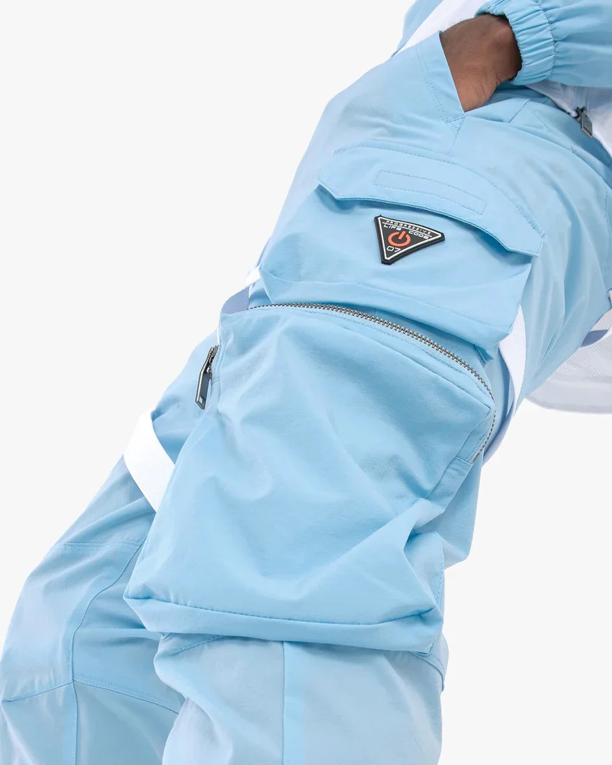 Light Blue Unisex Strap Cargo Pants - Image 7