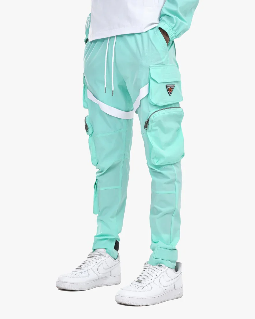 Mint Green Unisex Strap Cargo Pants - Image 4
