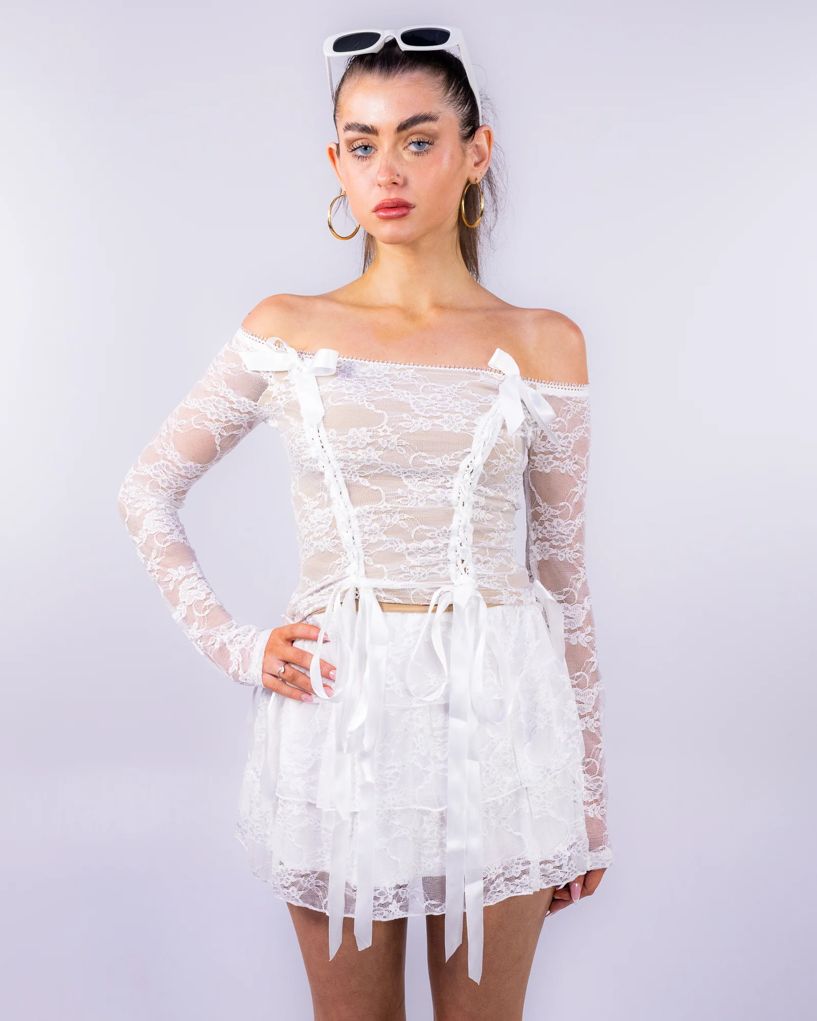 Spring Queen Women's 2pc White Set - Image 5