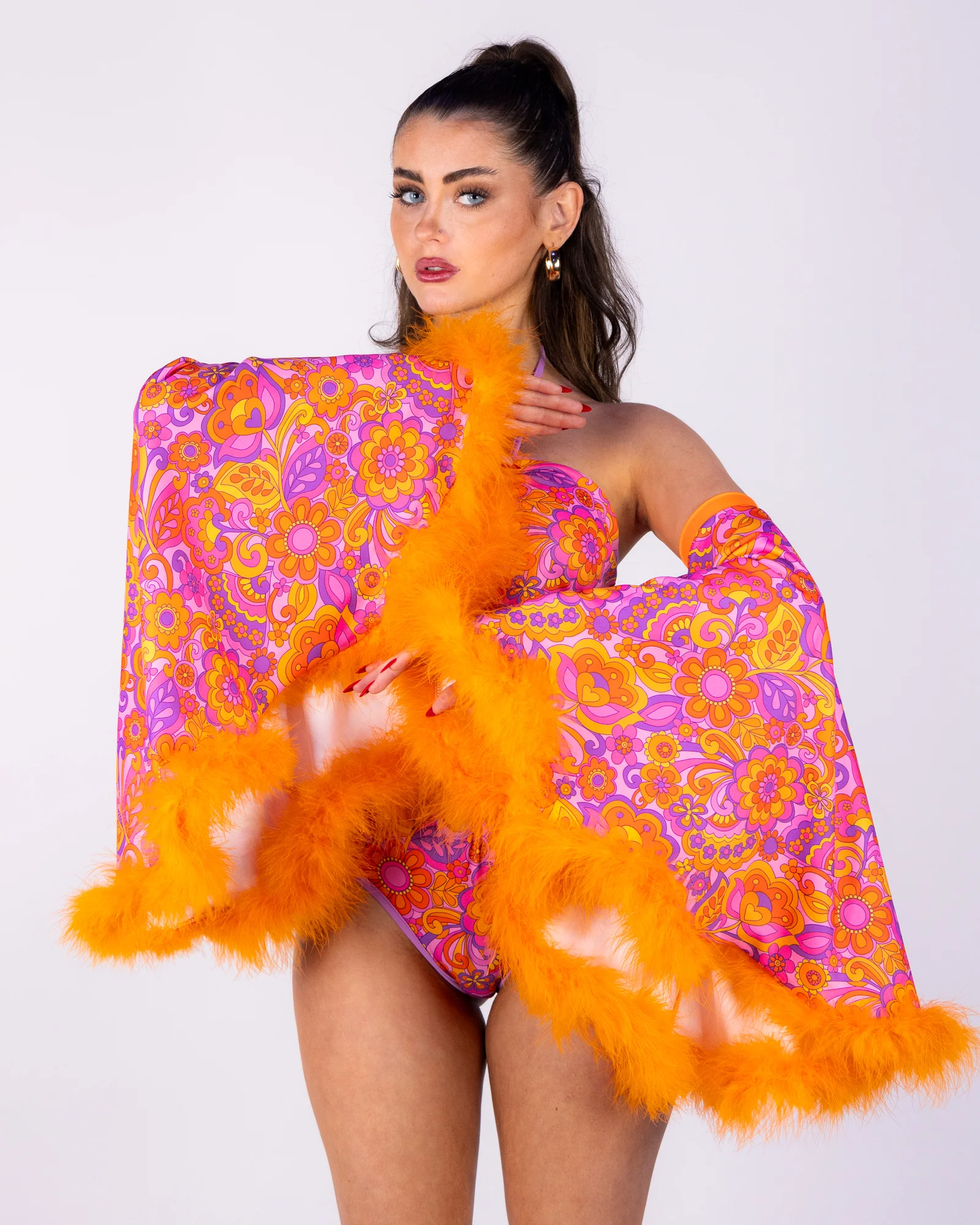 Orange Paisley Daze Arm Sleeves - Image 2