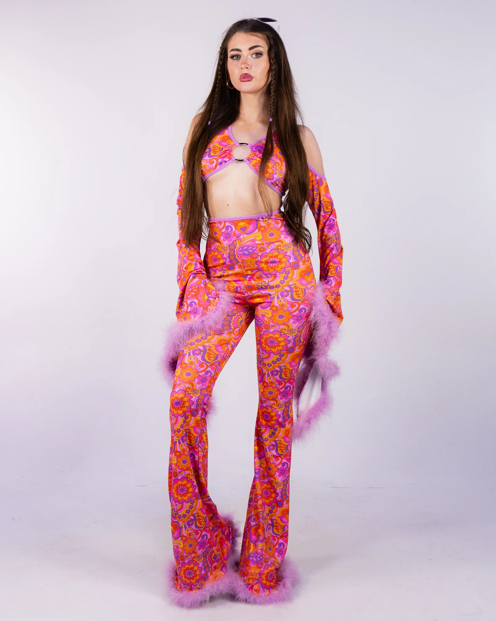Lavender Paisley Daze Bell Bottom Pants - Image 2