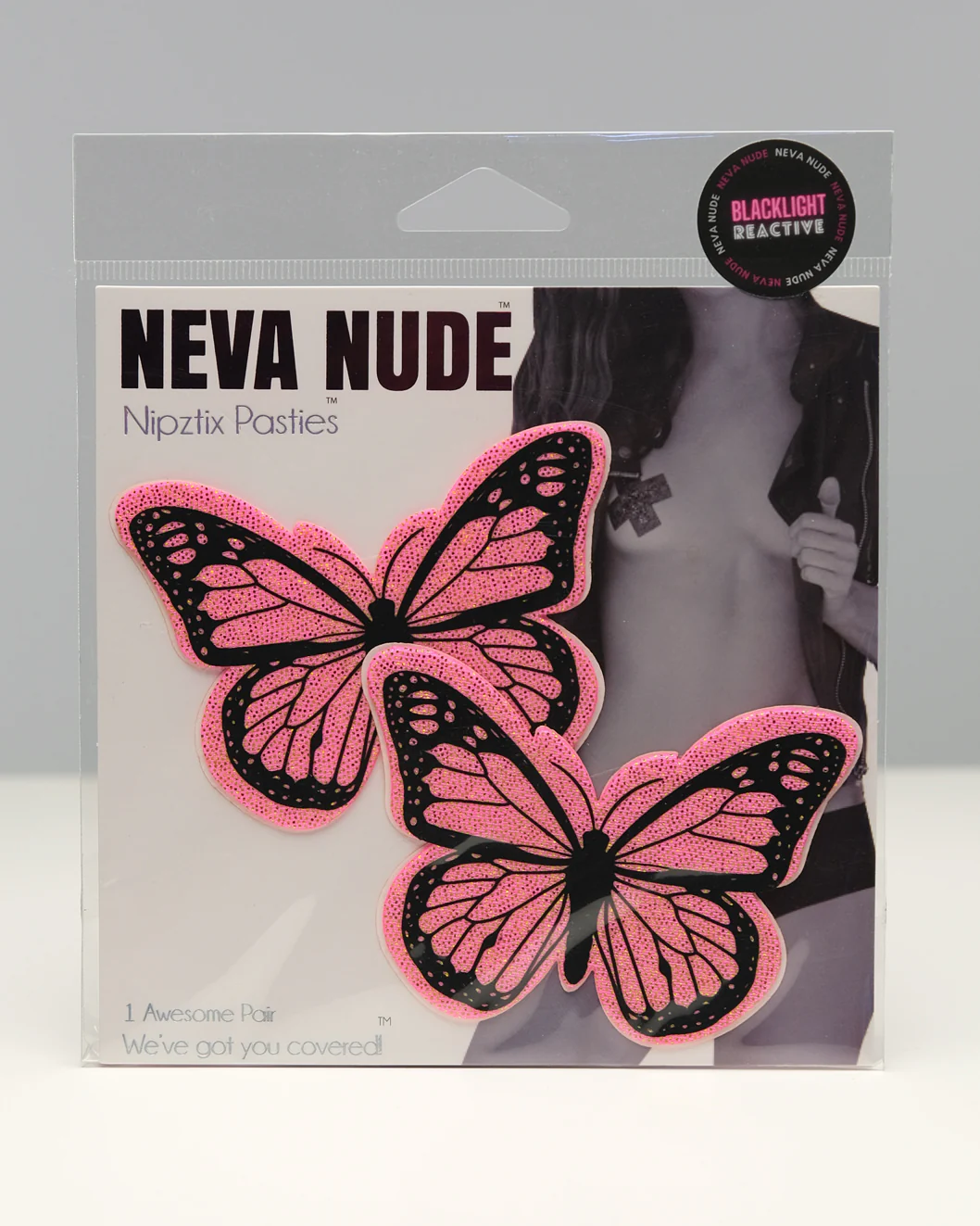 Rose Pink Shimmer Butterfly Pasties