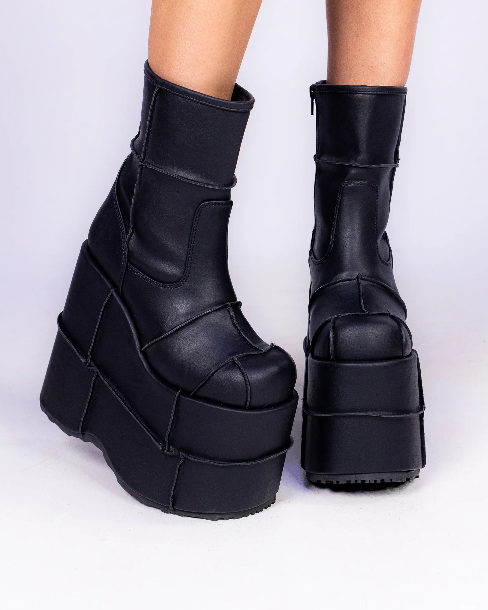 Demonia Stack Matte Black Unisex Platform Boots
