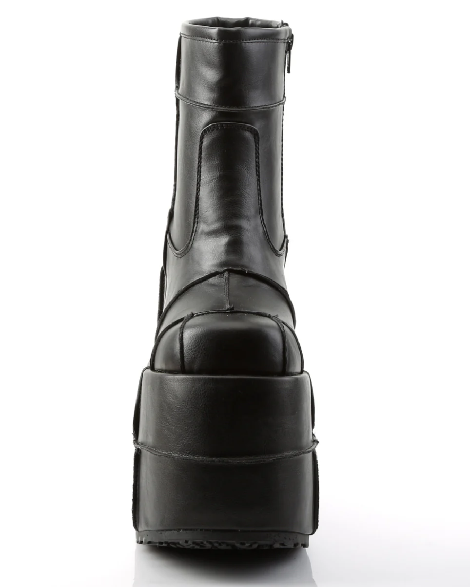 Demonia Stack Matte Black Unisex Platform Boots - Image 5