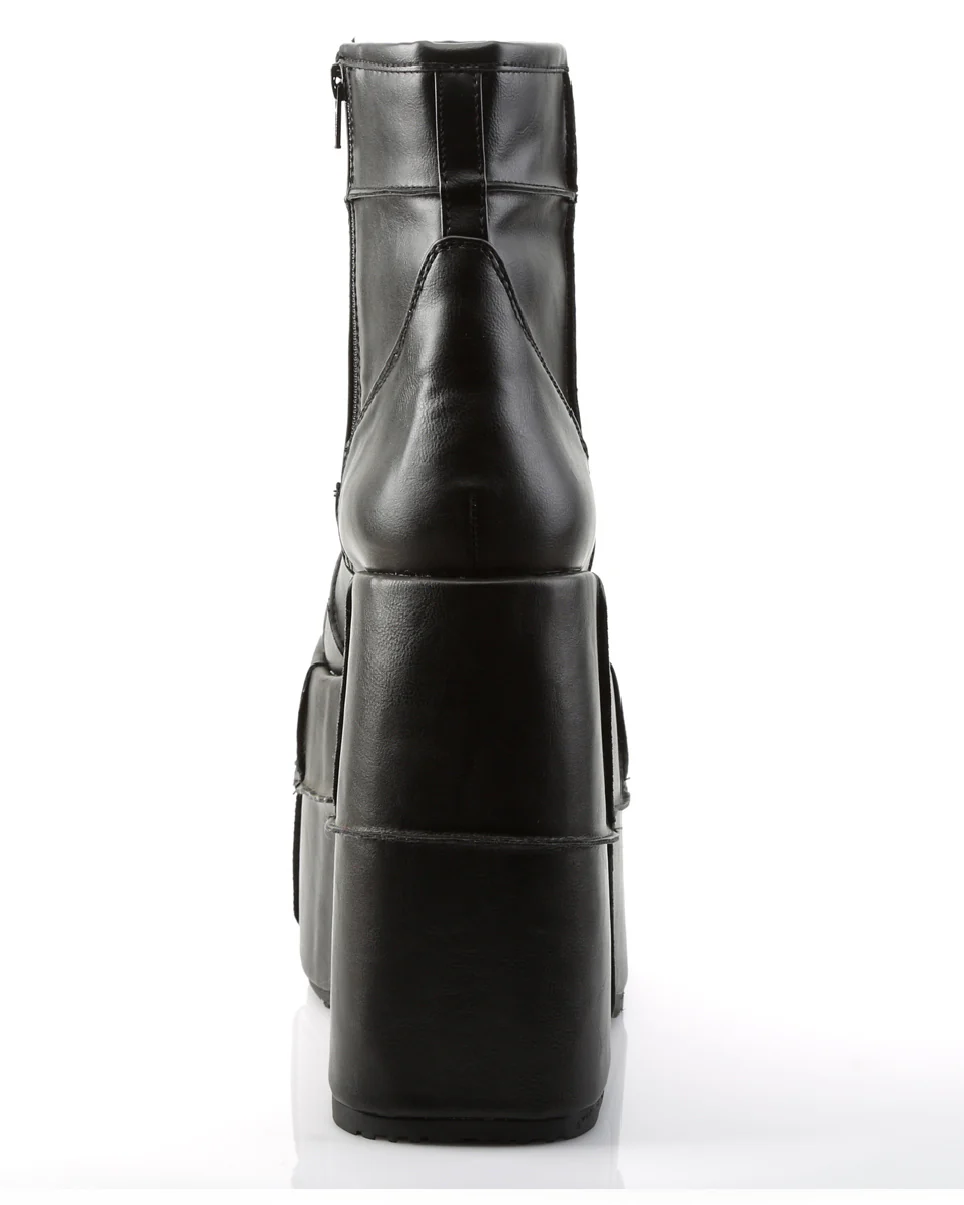 Demonia Stack Matte Black Unisex Platform Boots - Image 7