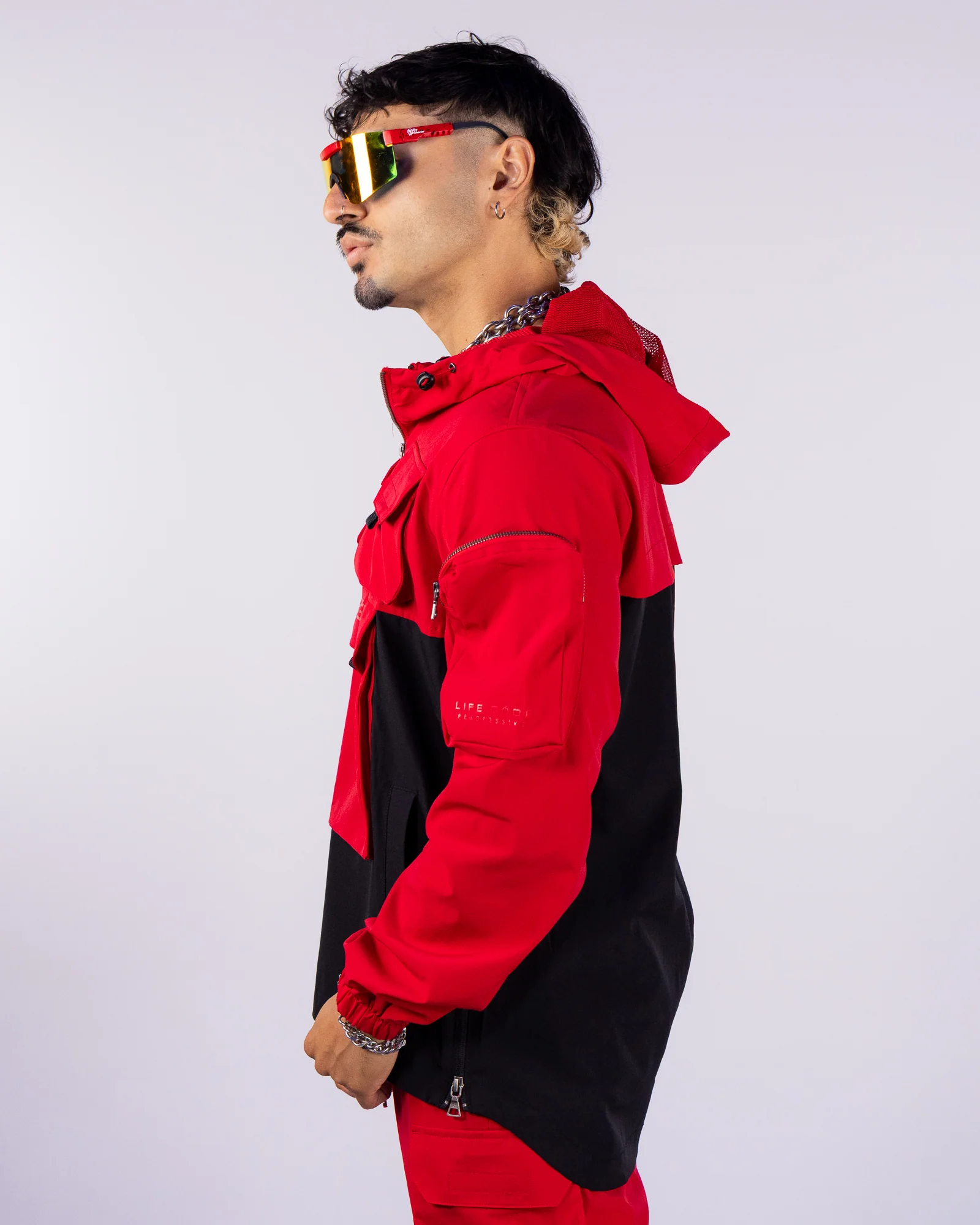Red Pullover Men's Windbreaker - Image 4