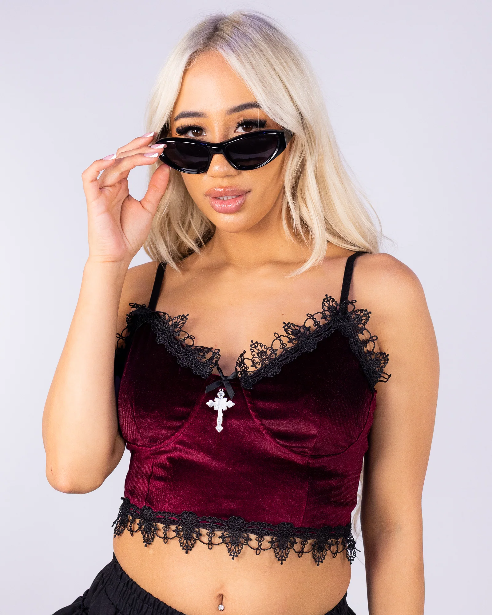 Red Velvet Touch Women's Top