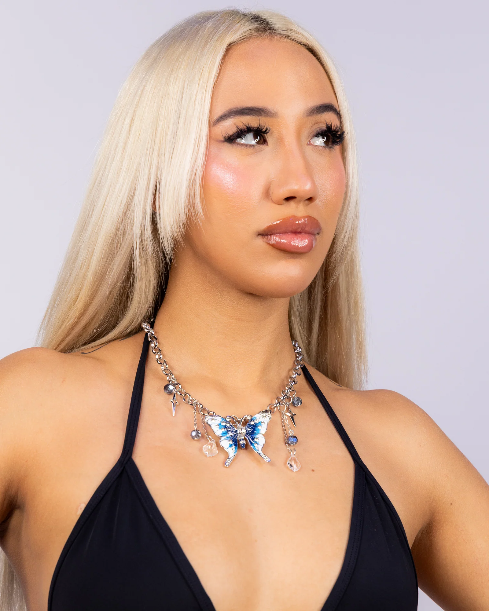 Sapphire Butterfly Women's Necklace - Image 2