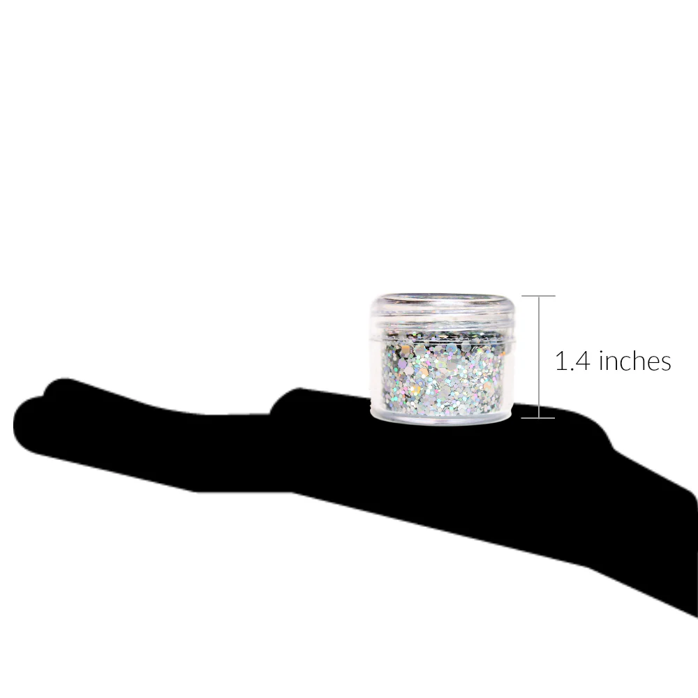 Silver Chunk Body and Face Festival Glitter - Image 5