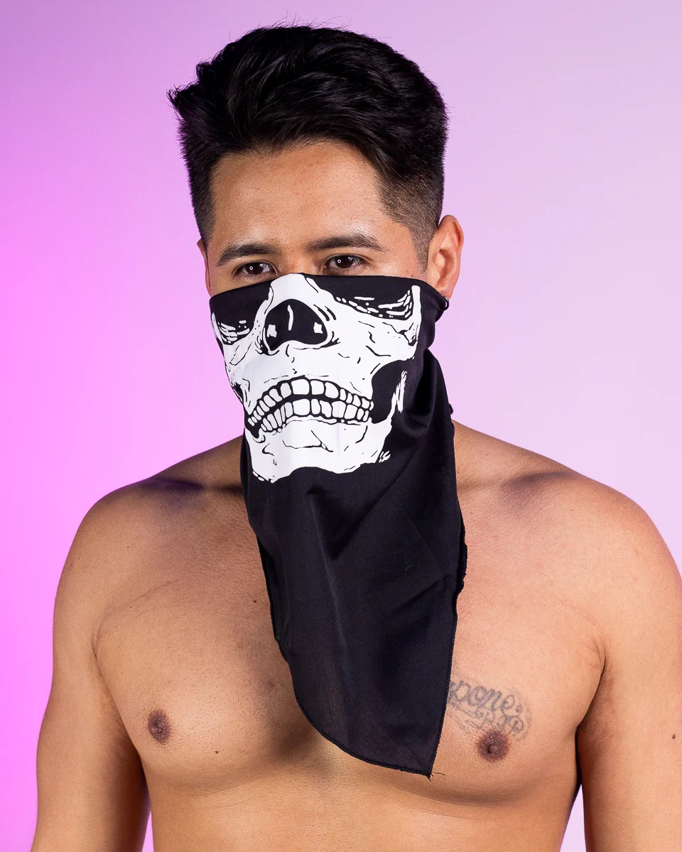 Black Skull Unisex Bandana - Image 2