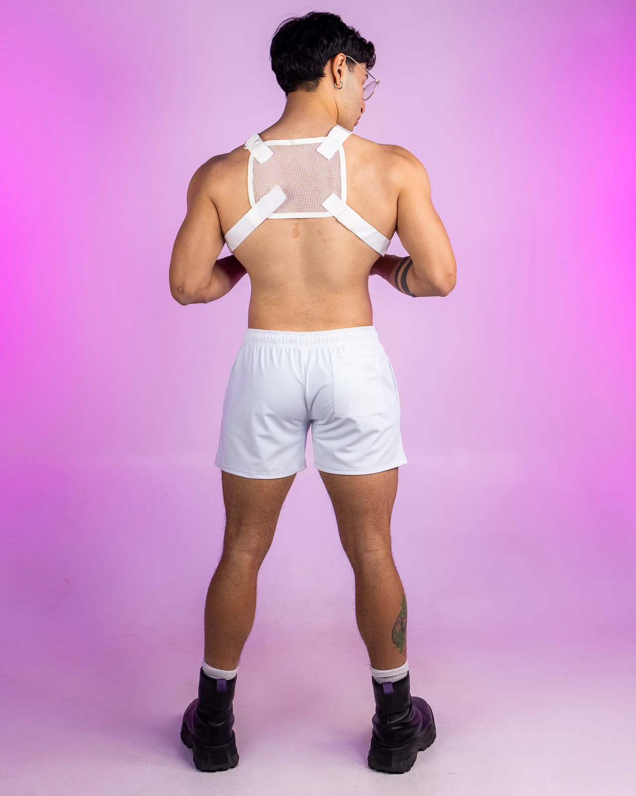 Solid White Drawstring Shorts - Image 6