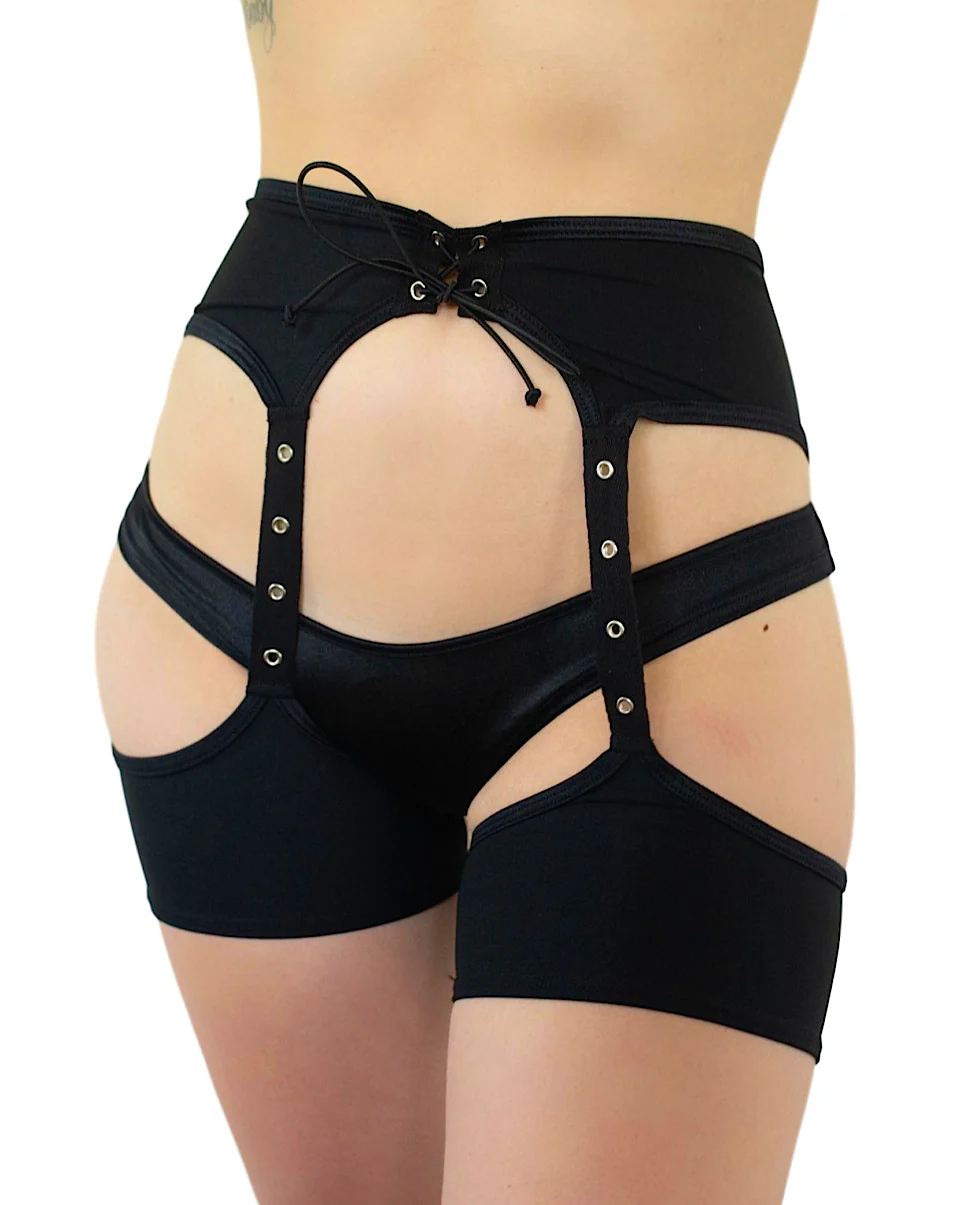 Spur You On Chaps with Lace-Up and Grommet Detail - Image 27
