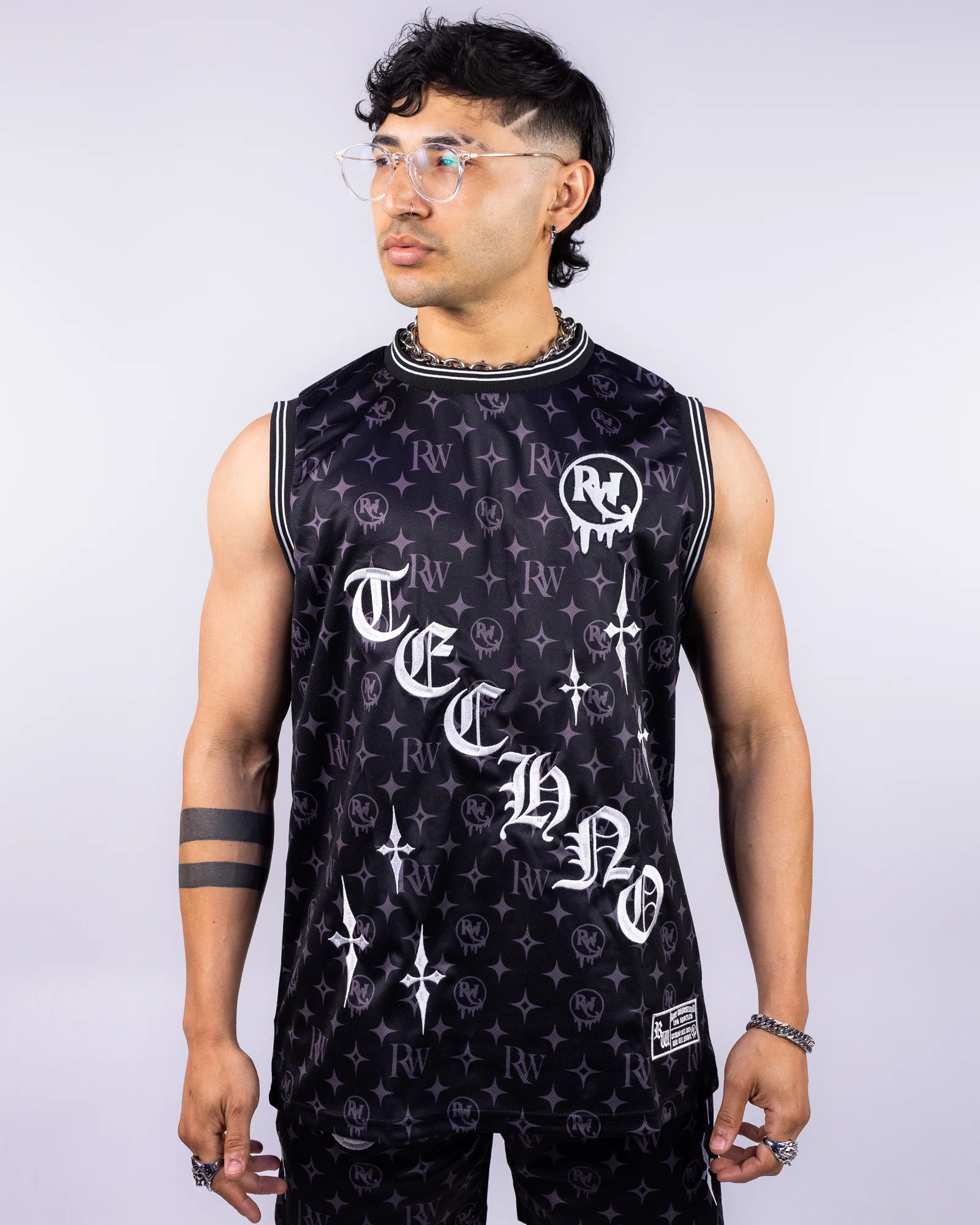 Techno Forever Men's Black Basketball Jersey