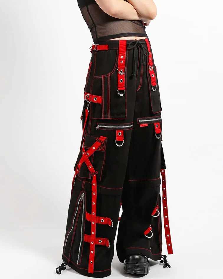 Tripp NYC Zip-Off Black/Red X-Strap Pants - Image 11