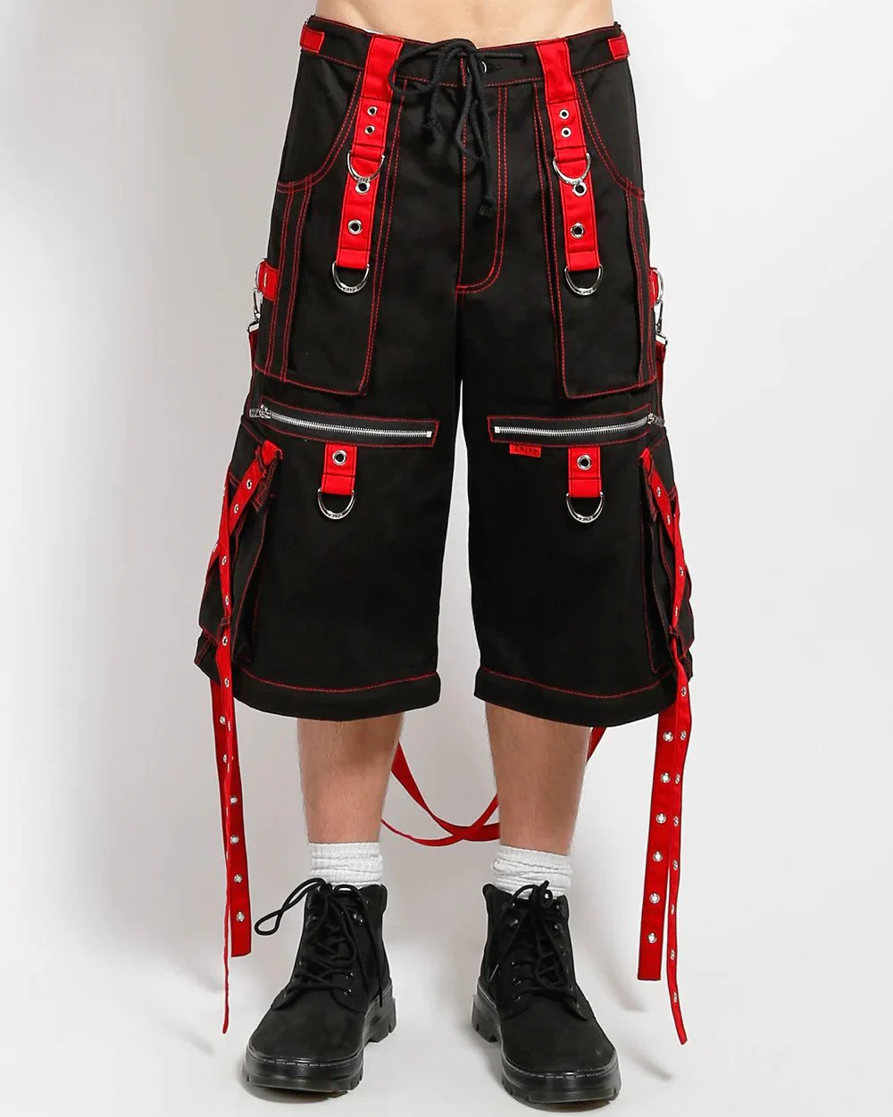 Tripp NYC Zip-Off Black/Red X-Strap Pants - Image 8