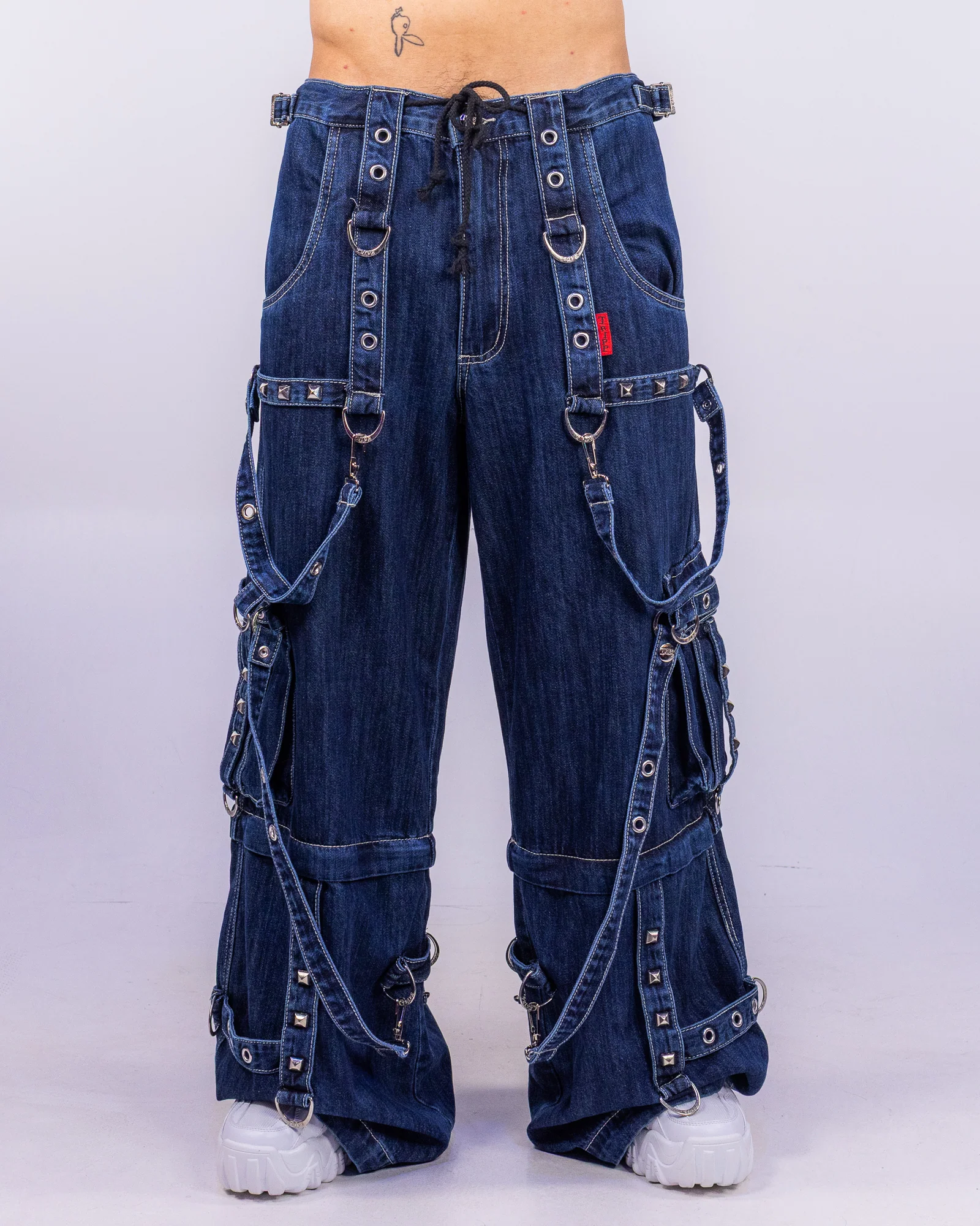 Tripp NYC Zip-Off Indigo Denim Strap Unisex Pant - Image 5