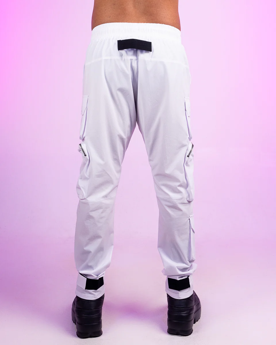 White Unisex Cargo Pants - Image 3