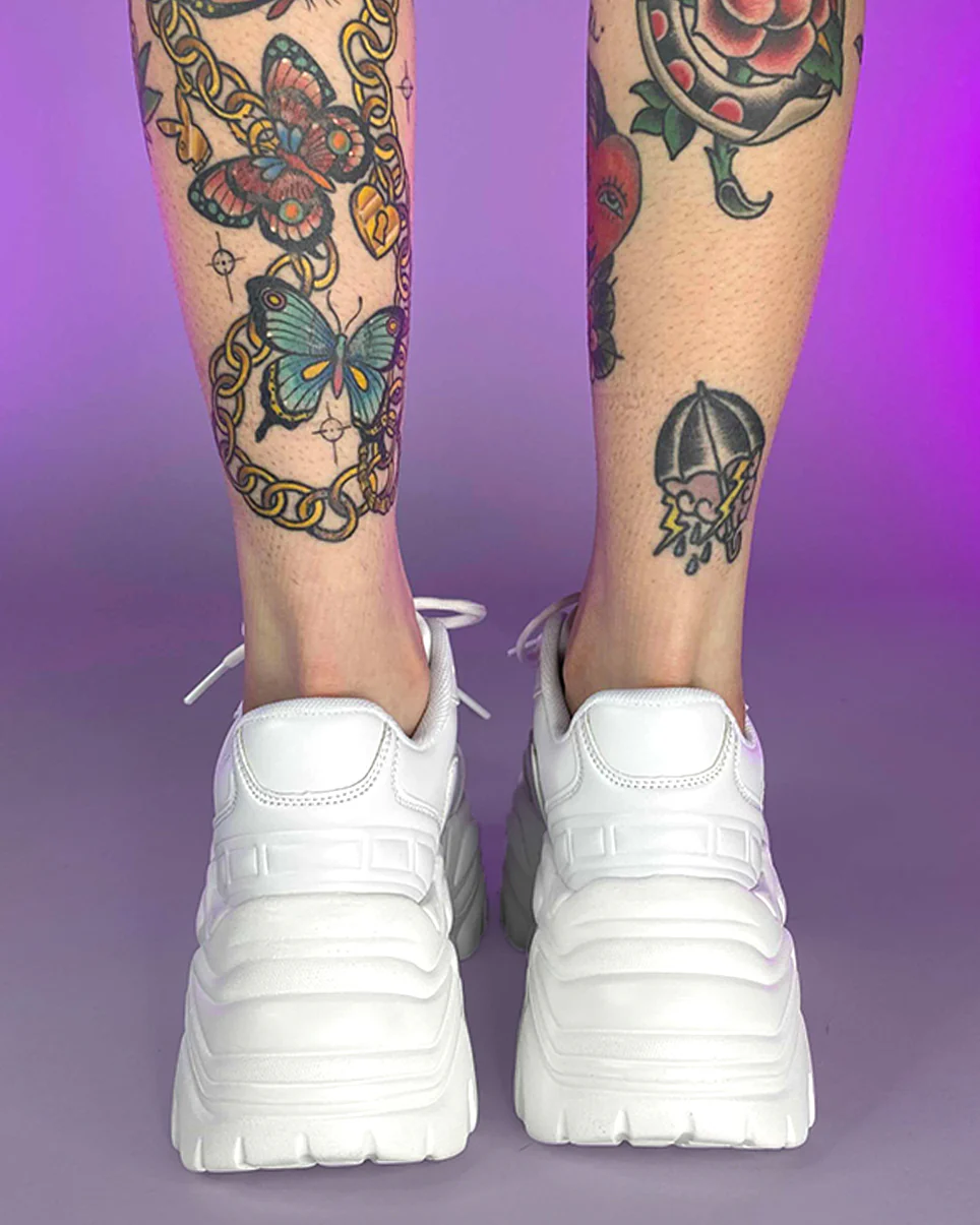 White Flexx Platform Sneakers - Image 5