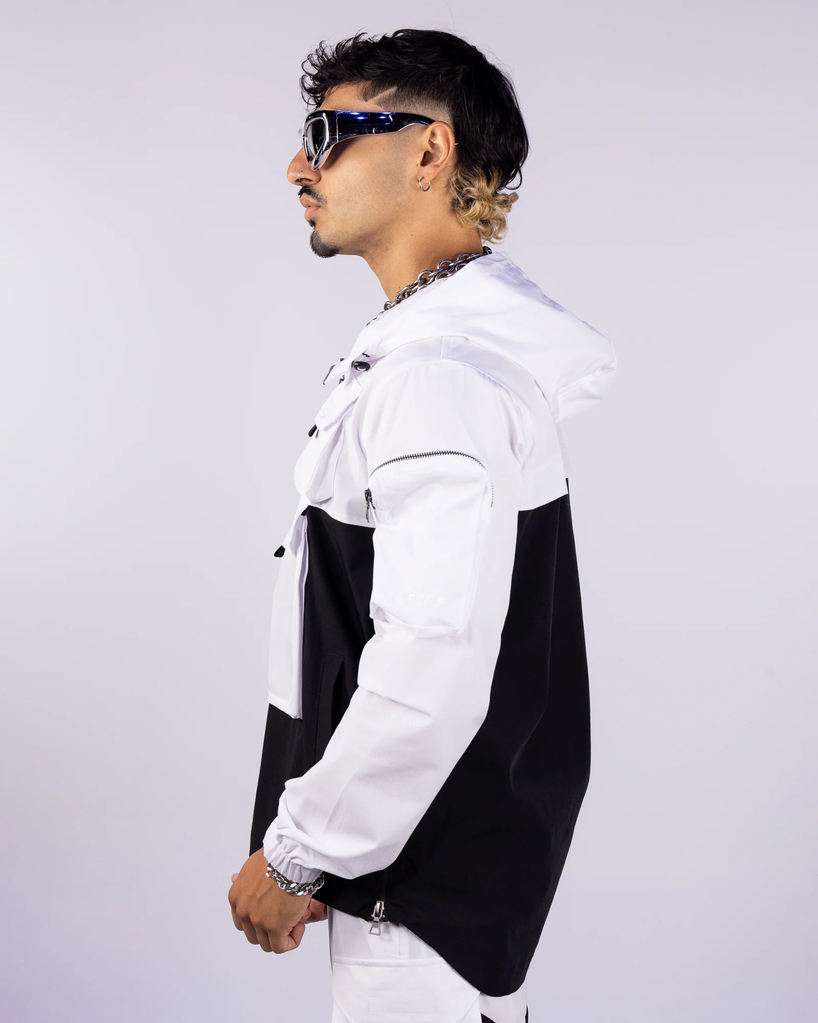 White Pullover Men's Windbreaker - Image 4