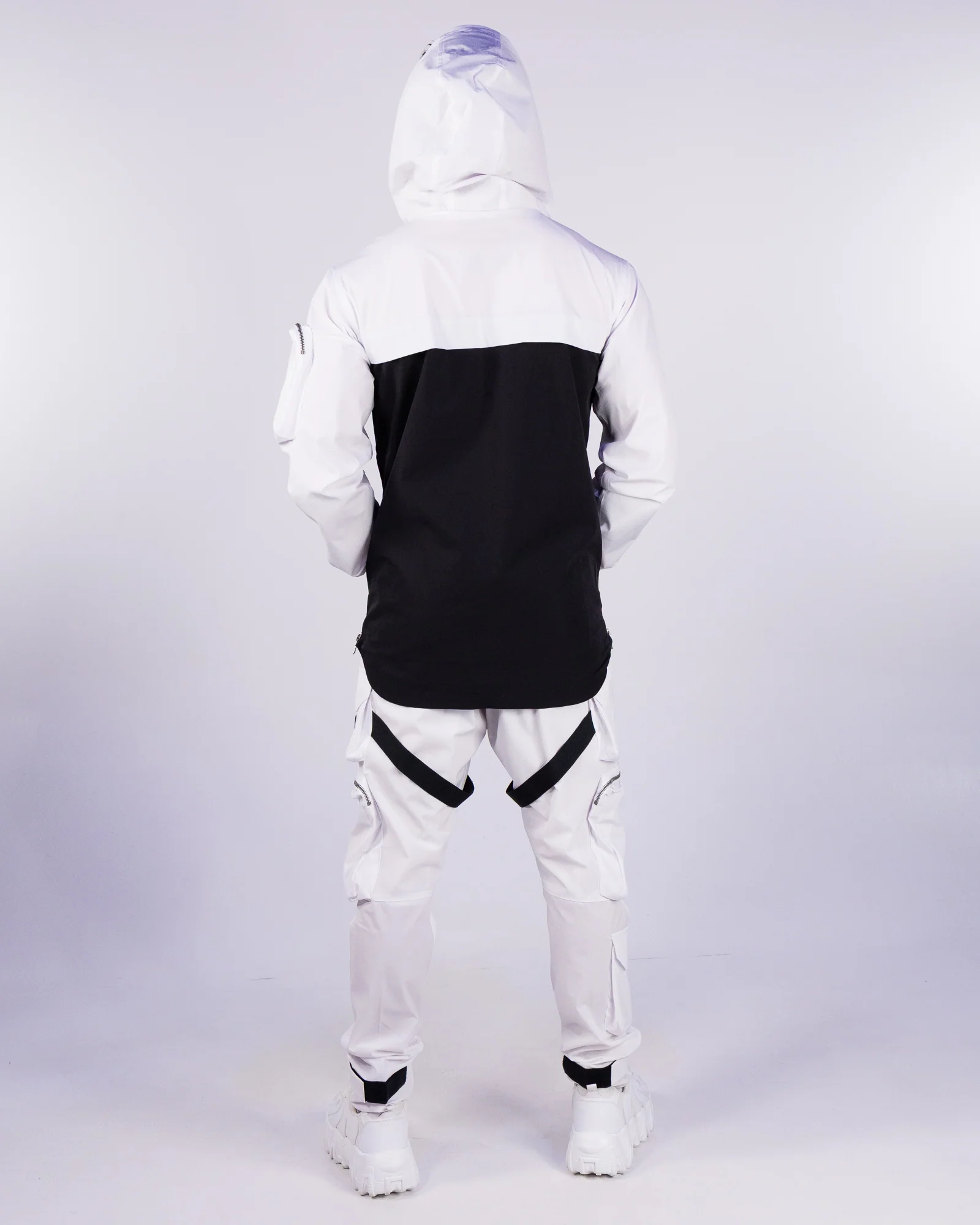 White Pullover Men's Windbreaker - Image 7