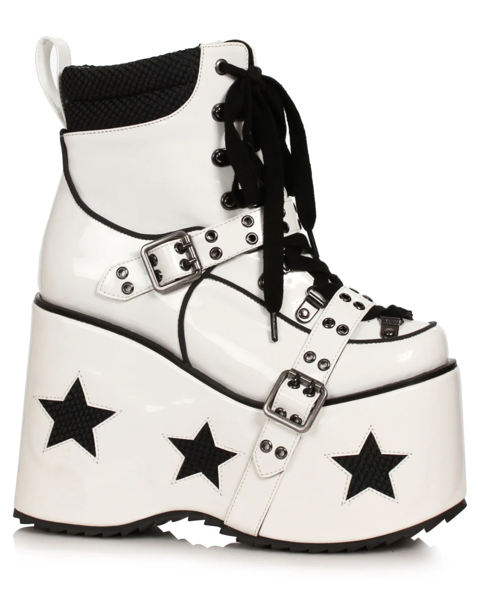 White Spaced Out Platform Boots - Image 9