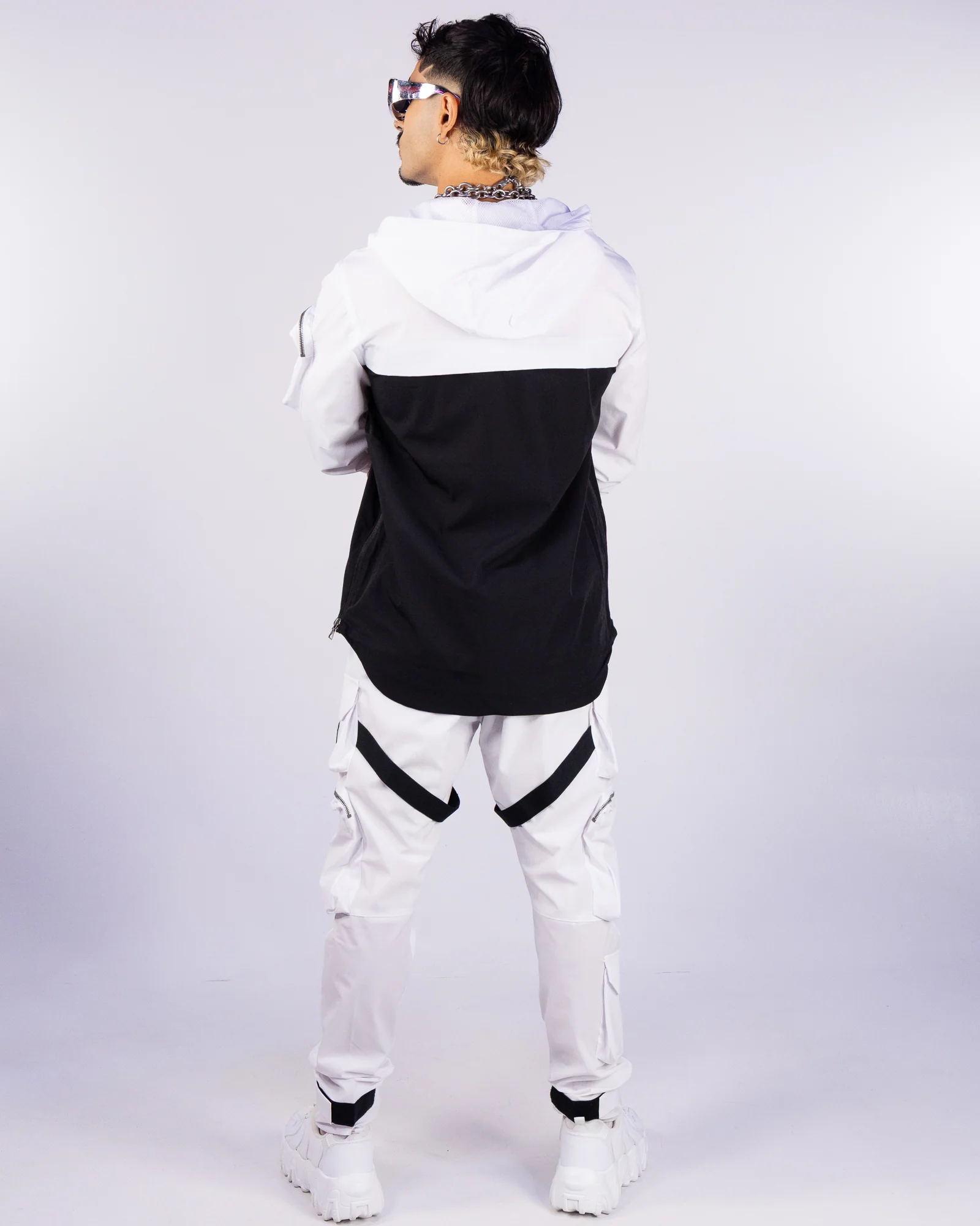 White Unisex Strap Cargo Pants - Image 7