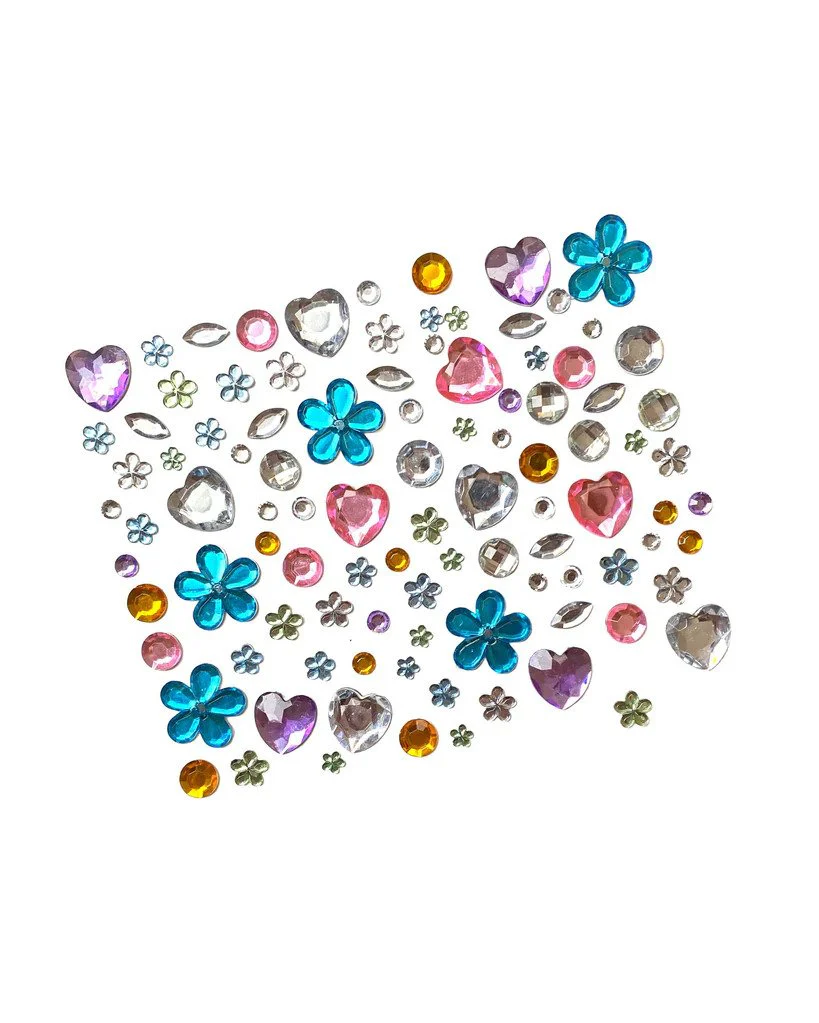 Woodstock Multicolor Pastel Crystal Face Jewels - Image 2